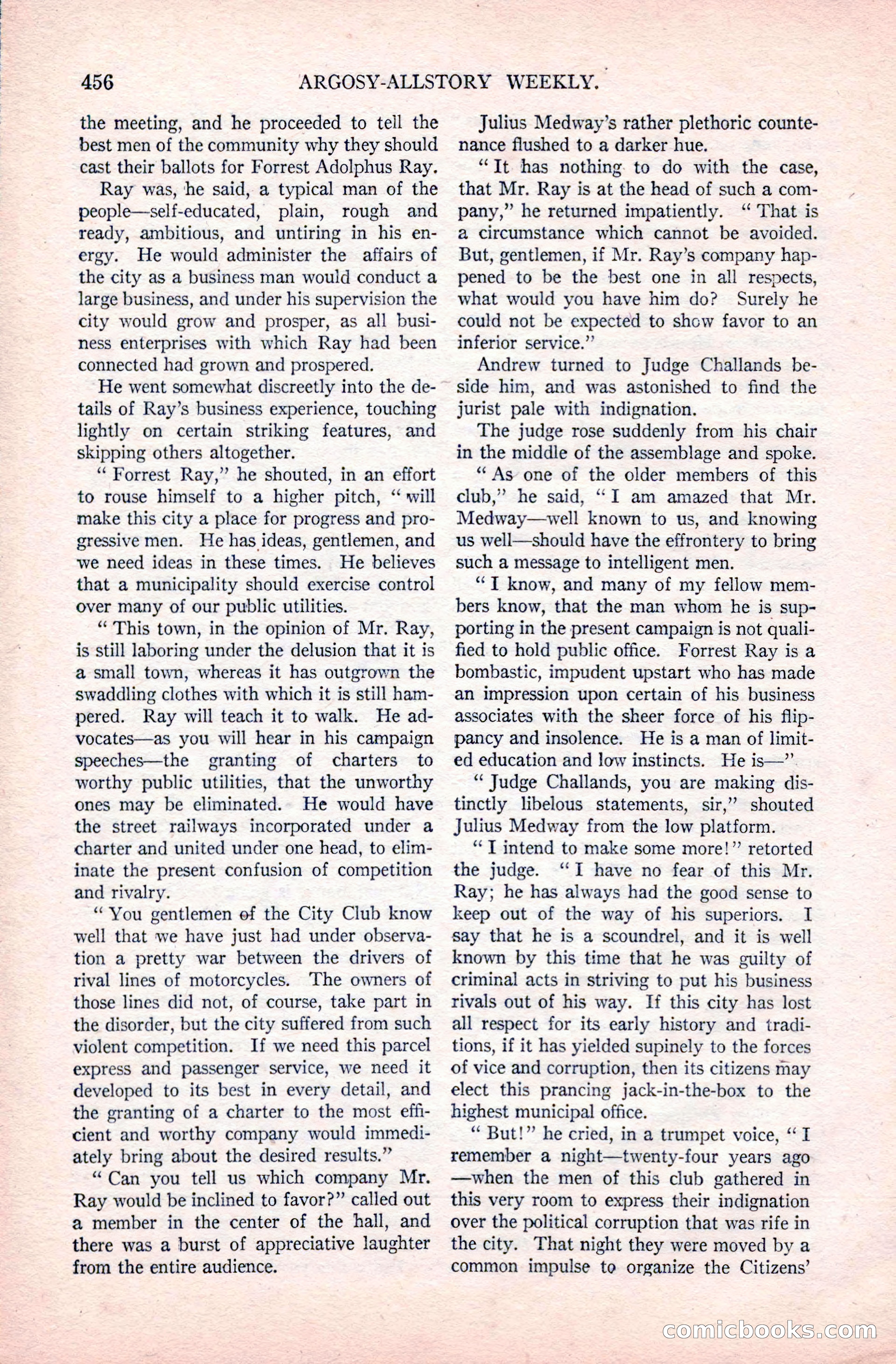 Argosy All-Story Weekly, December 20, 1924 — page 142 of 168