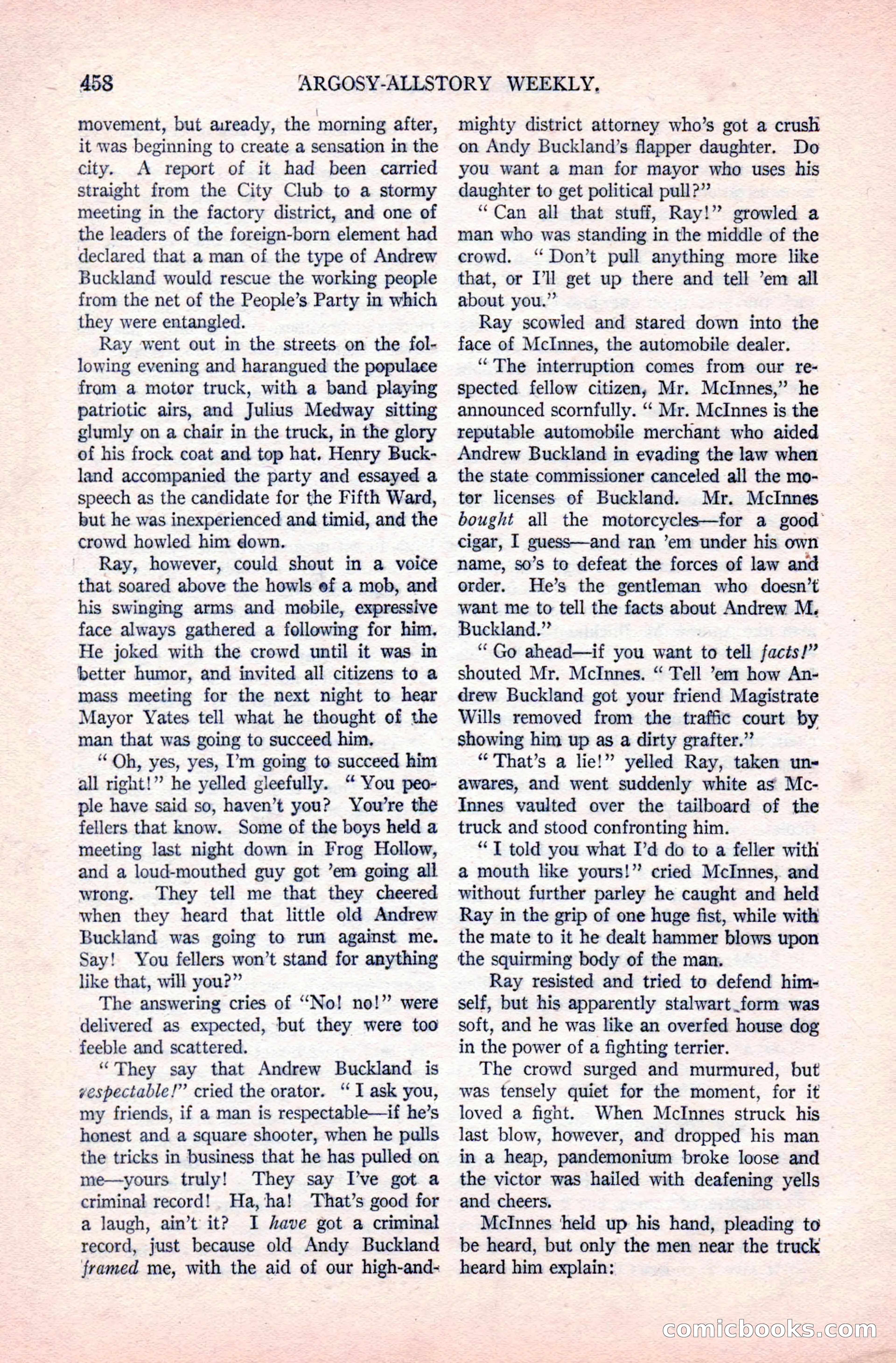 Argosy All-Story Weekly, December 20, 1924 — page 144 of 168