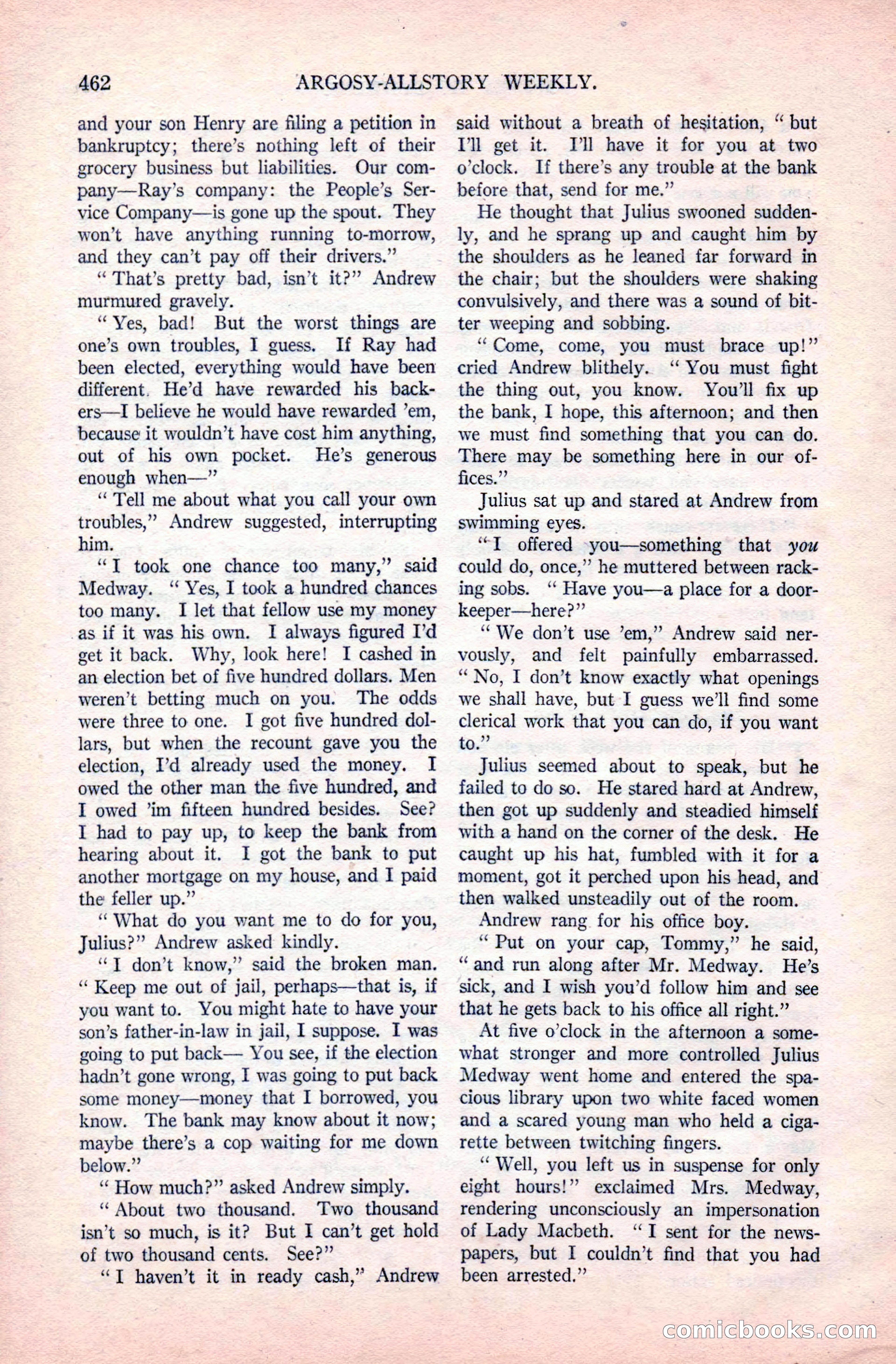 Argosy All-Story Weekly, December 20, 1924 — page 148 of 168