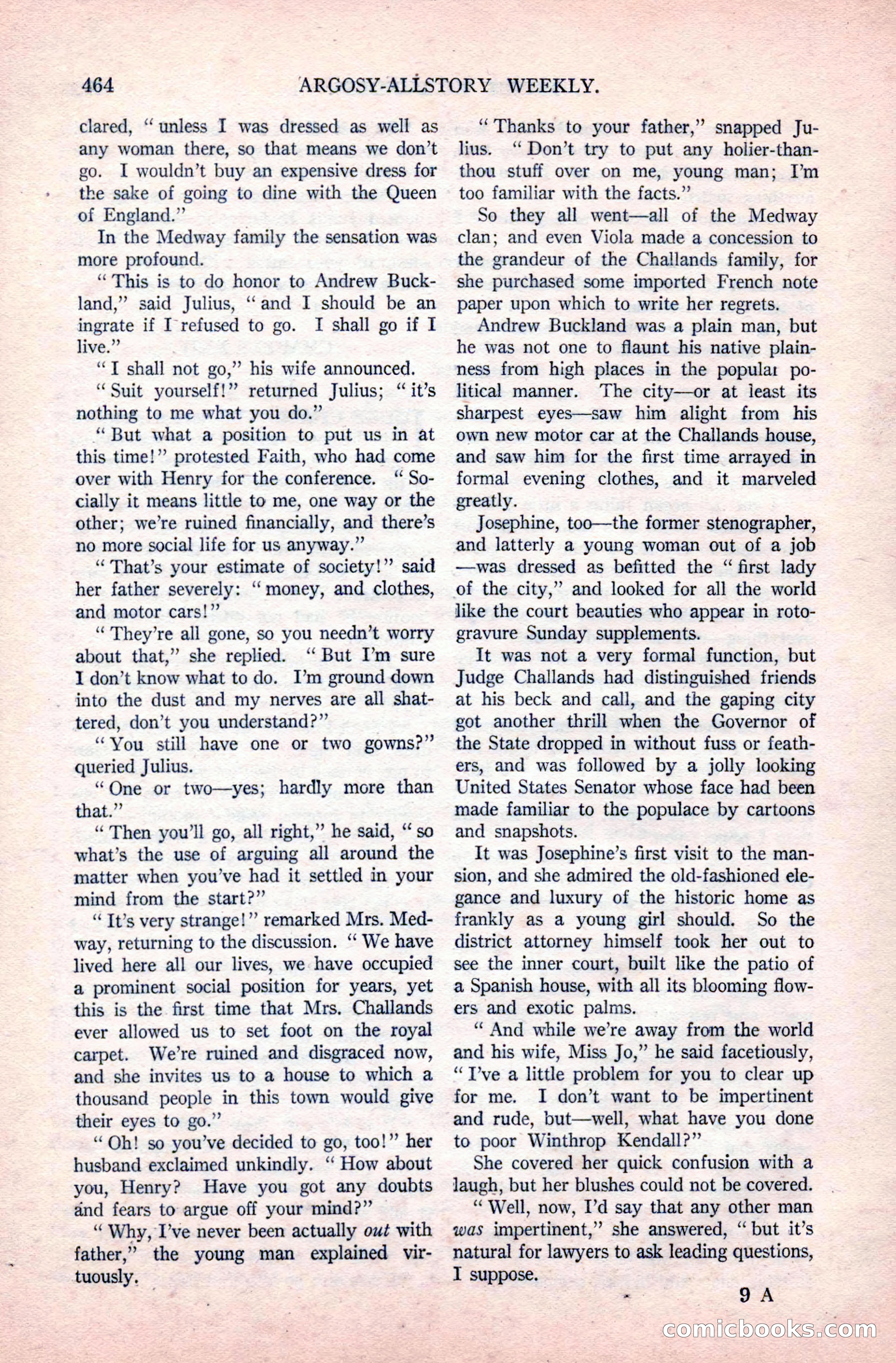 Argosy All-Story Weekly, December 20, 1924 — page 150 of 168