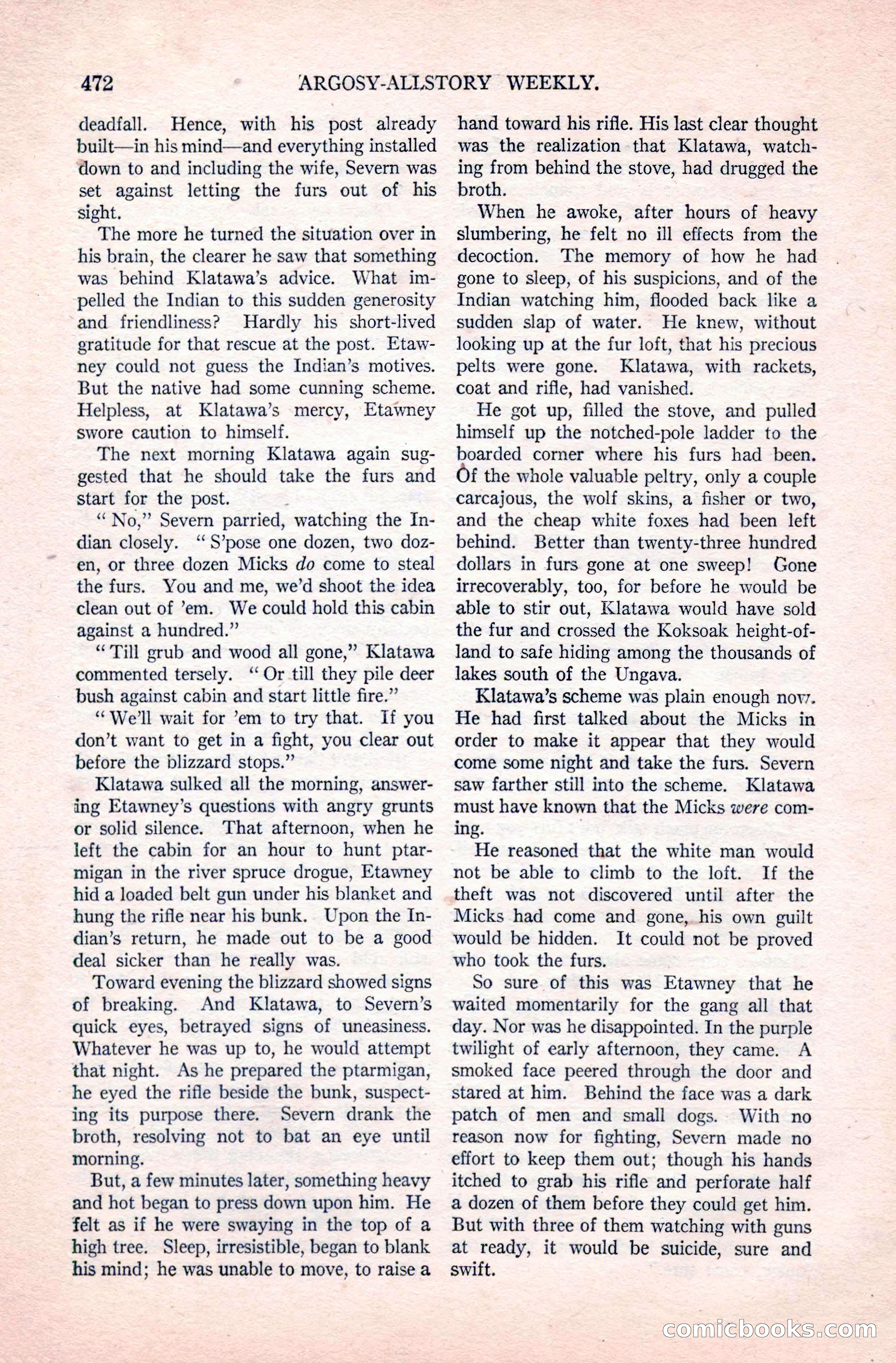 Argosy All-Story Weekly, December 20, 1924 — page 158 of 168