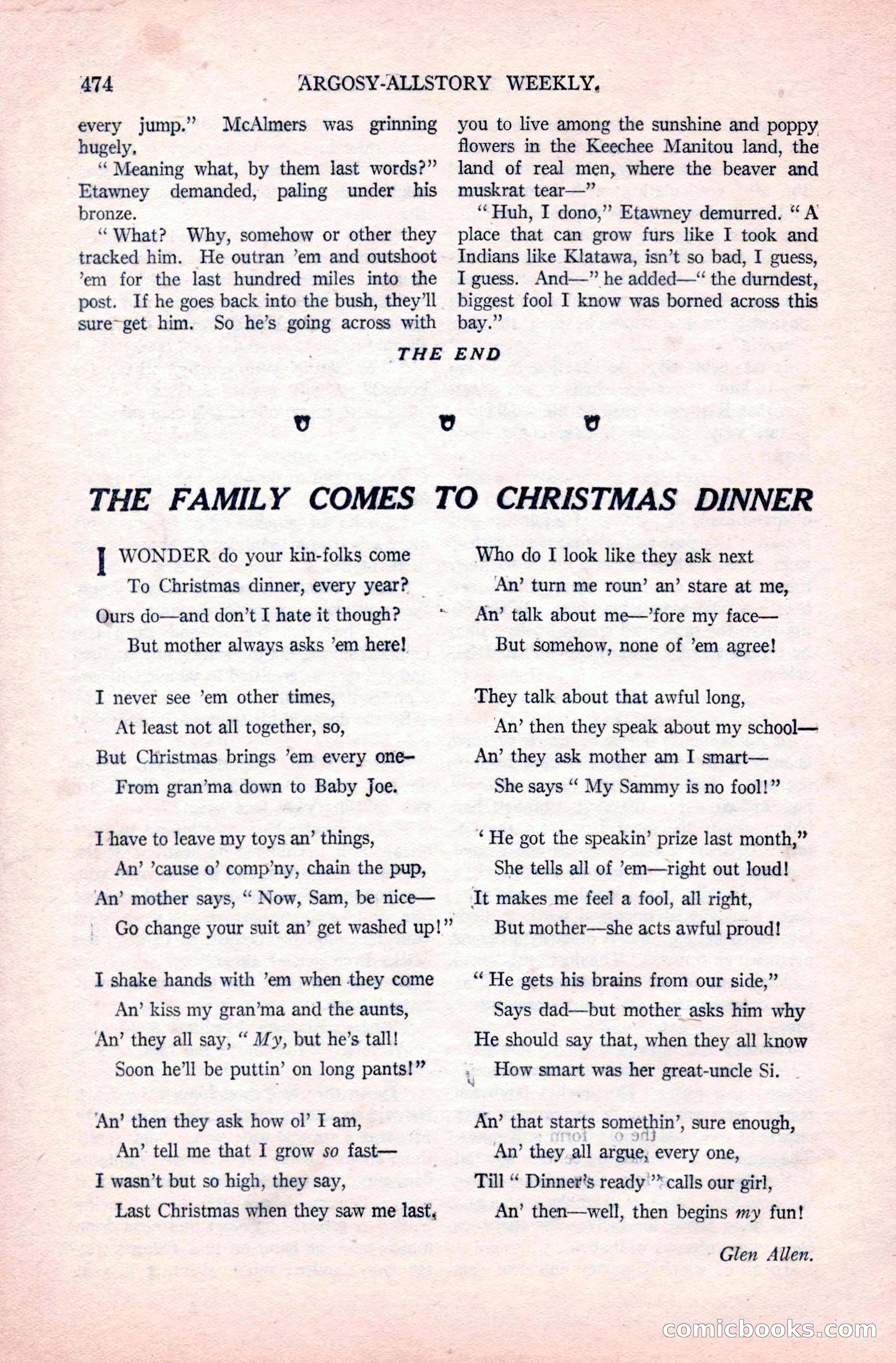 Argosy All-Story Weekly, December 20, 1924 — page 160 of 168