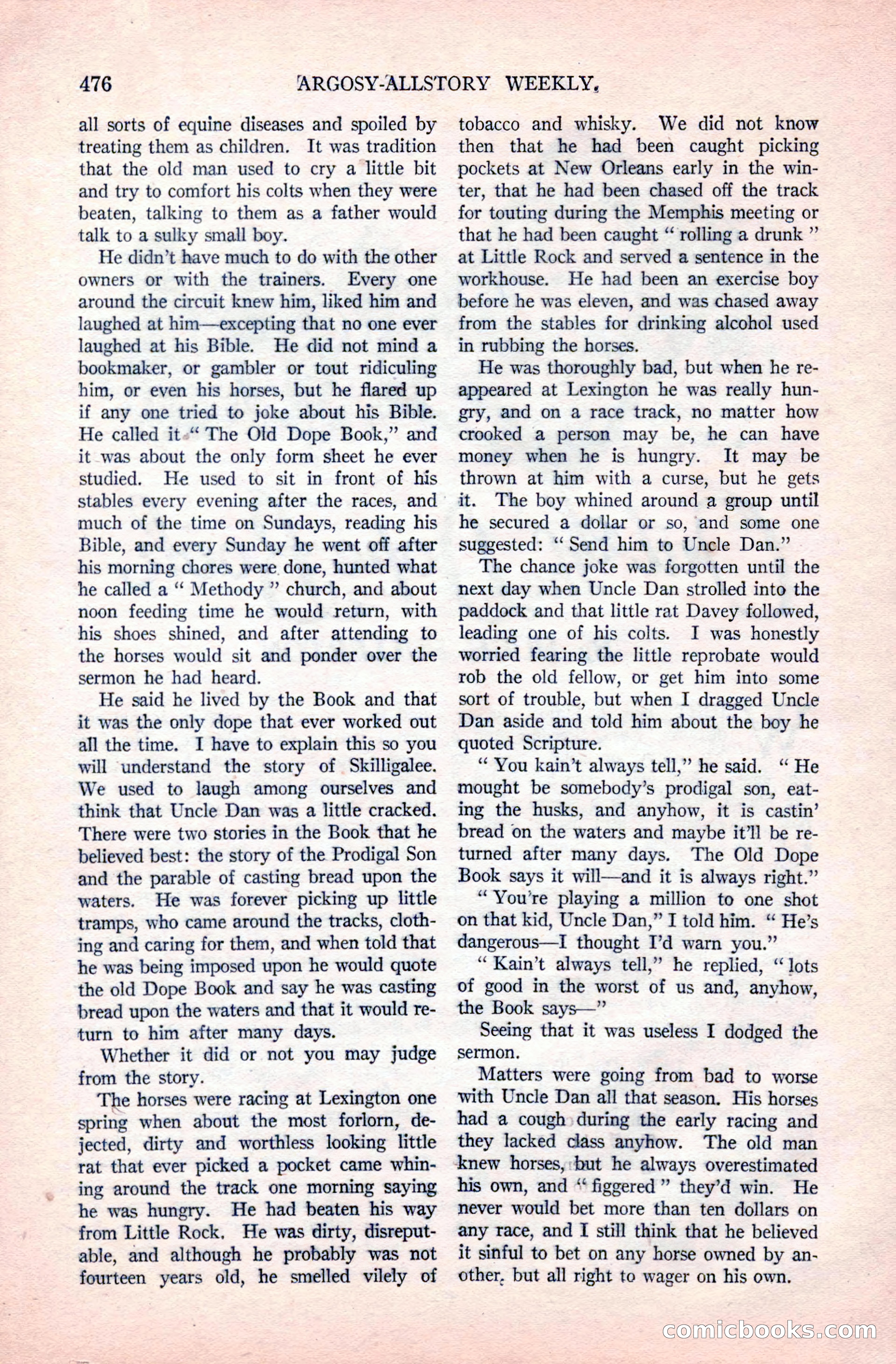 Argosy All-Story Weekly, December 20, 1924 — page 162 of 168