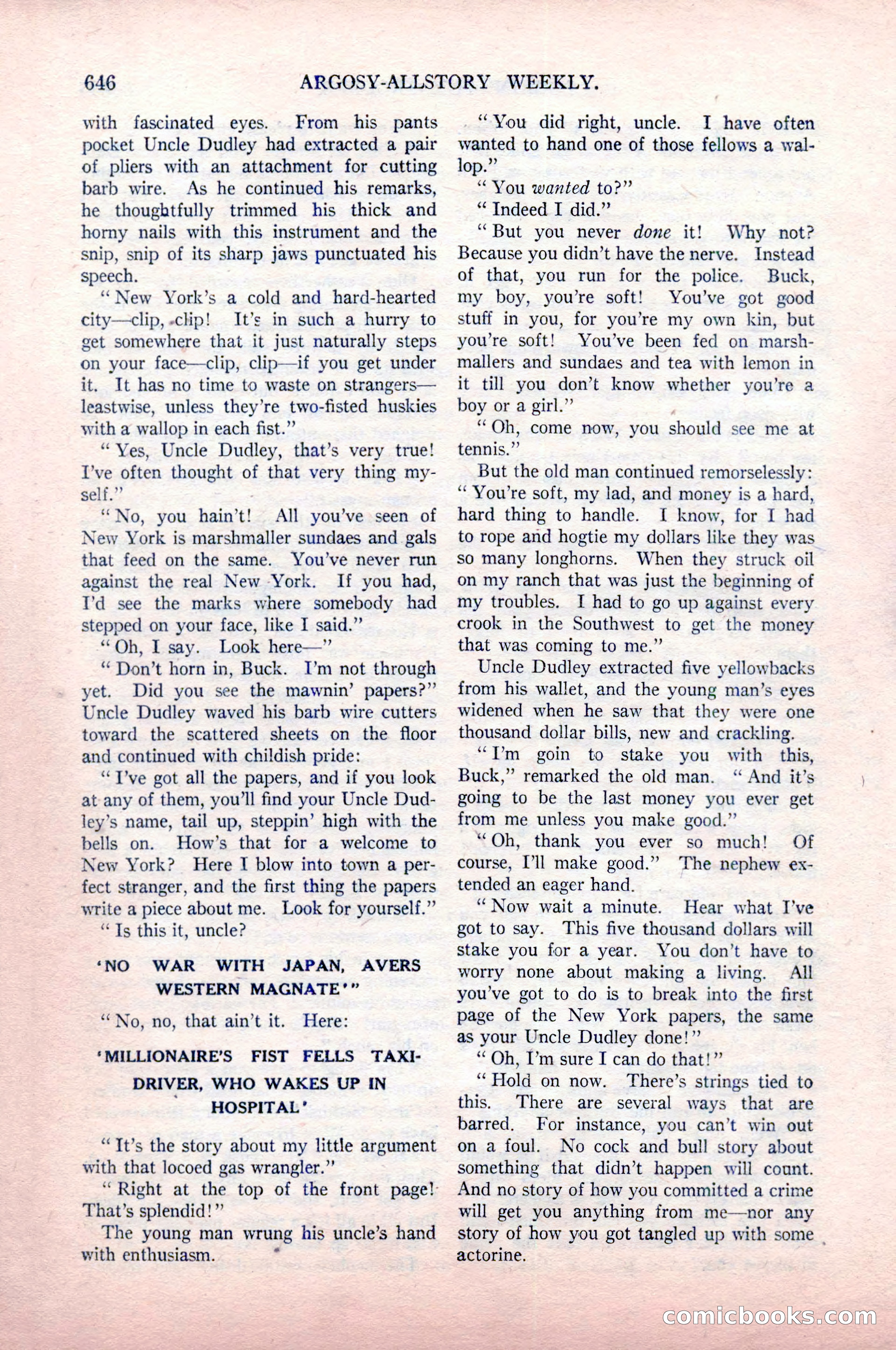Argosy All-Story Weekly, May 9, 1925 — page 16 of 176
