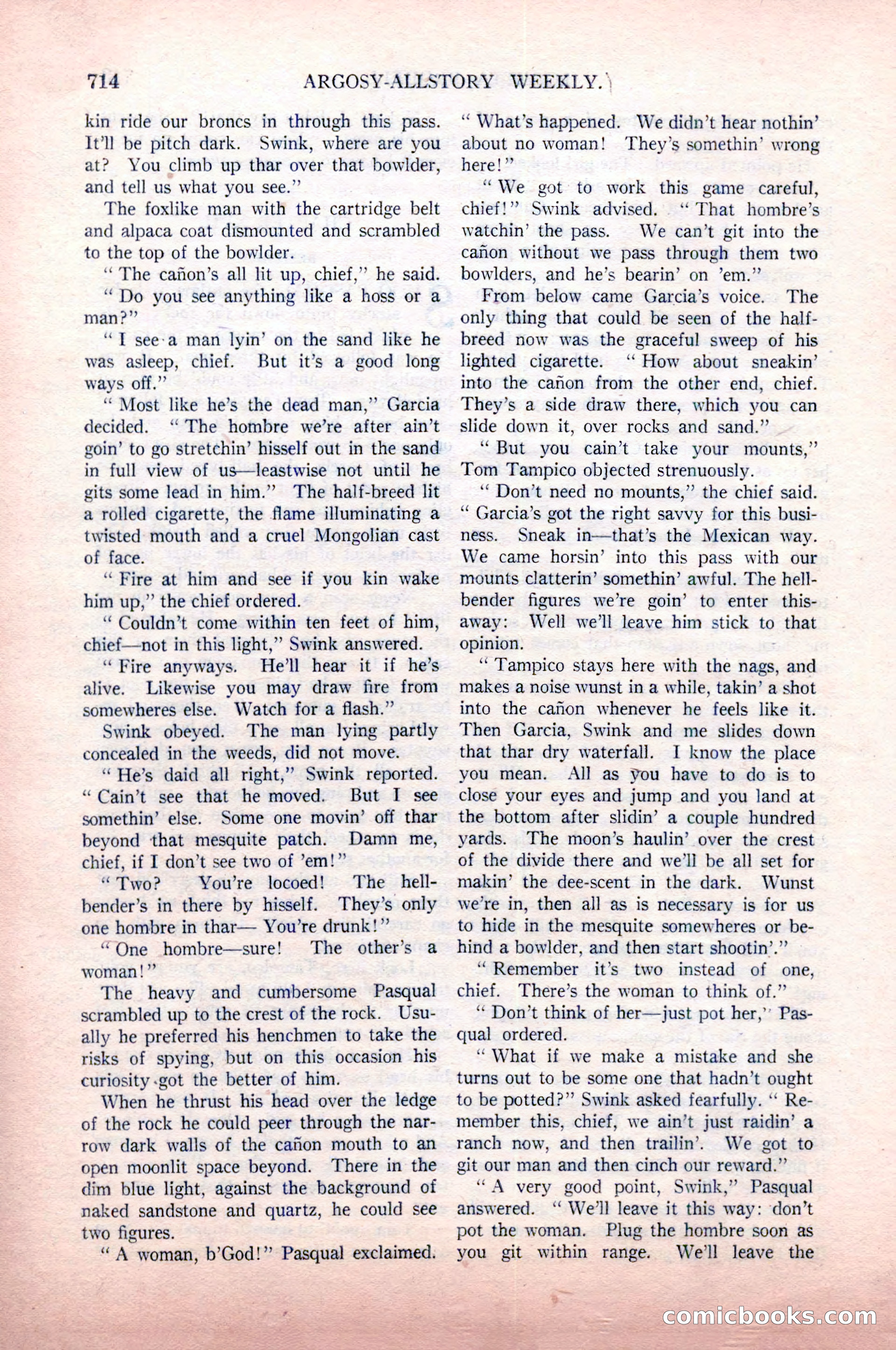 Argosy All-Story Weekly, May 9, 1925 — page 84 of 176