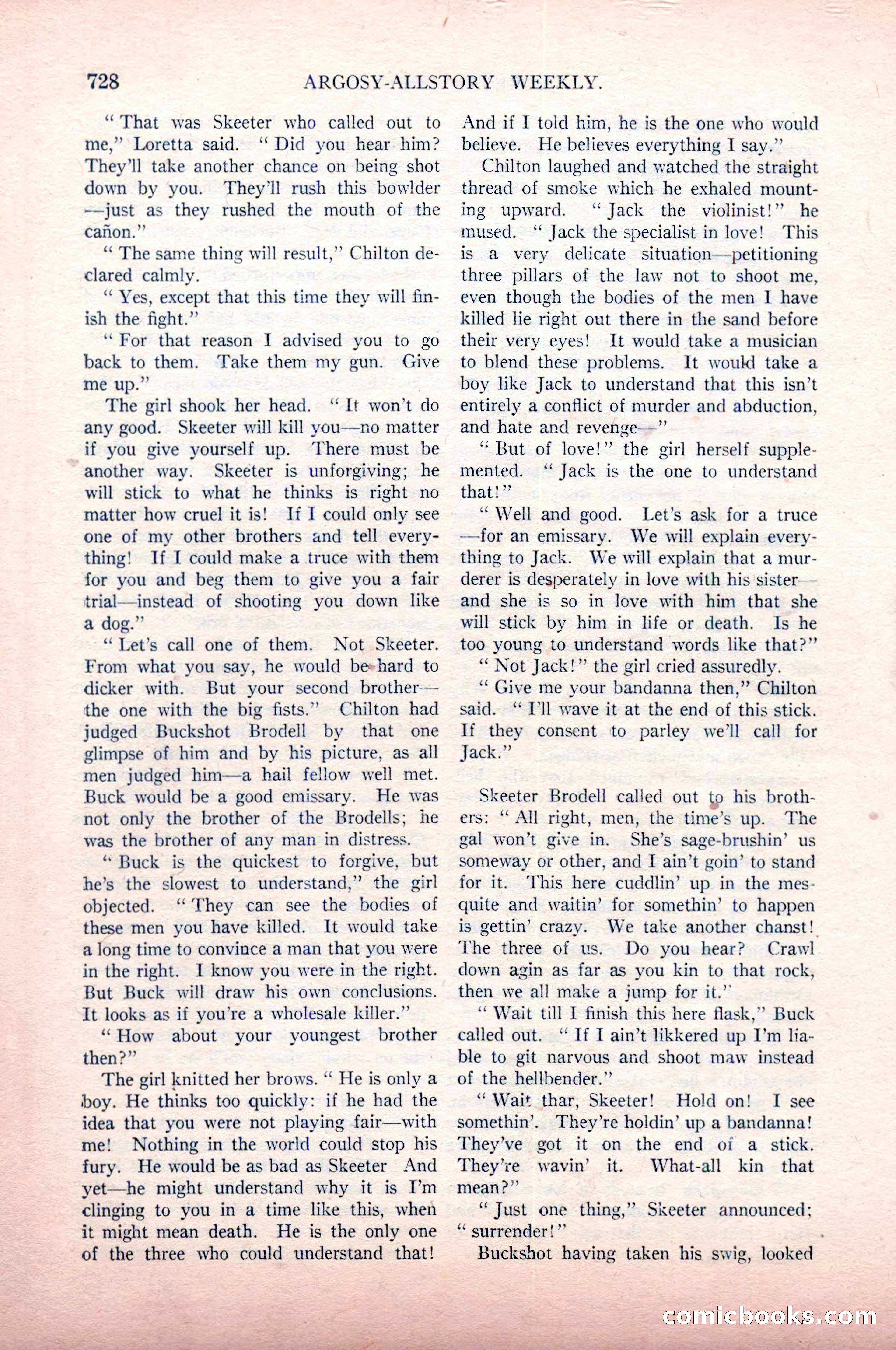 Argosy All-Story Weekly, May 9, 1925 — page 98 of 176