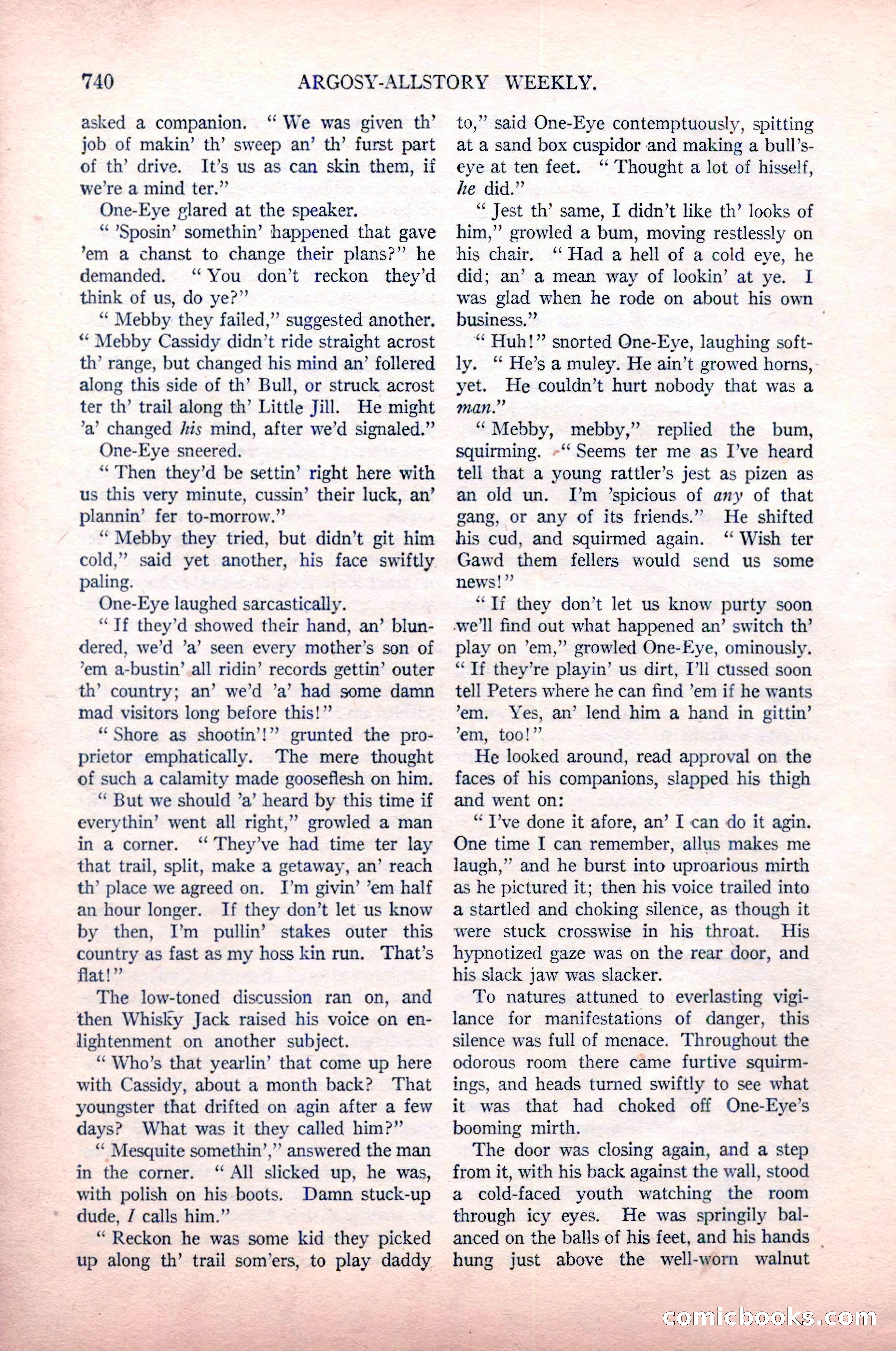 Argosy All-Story Weekly, May 9, 1925 — page 110 of 176