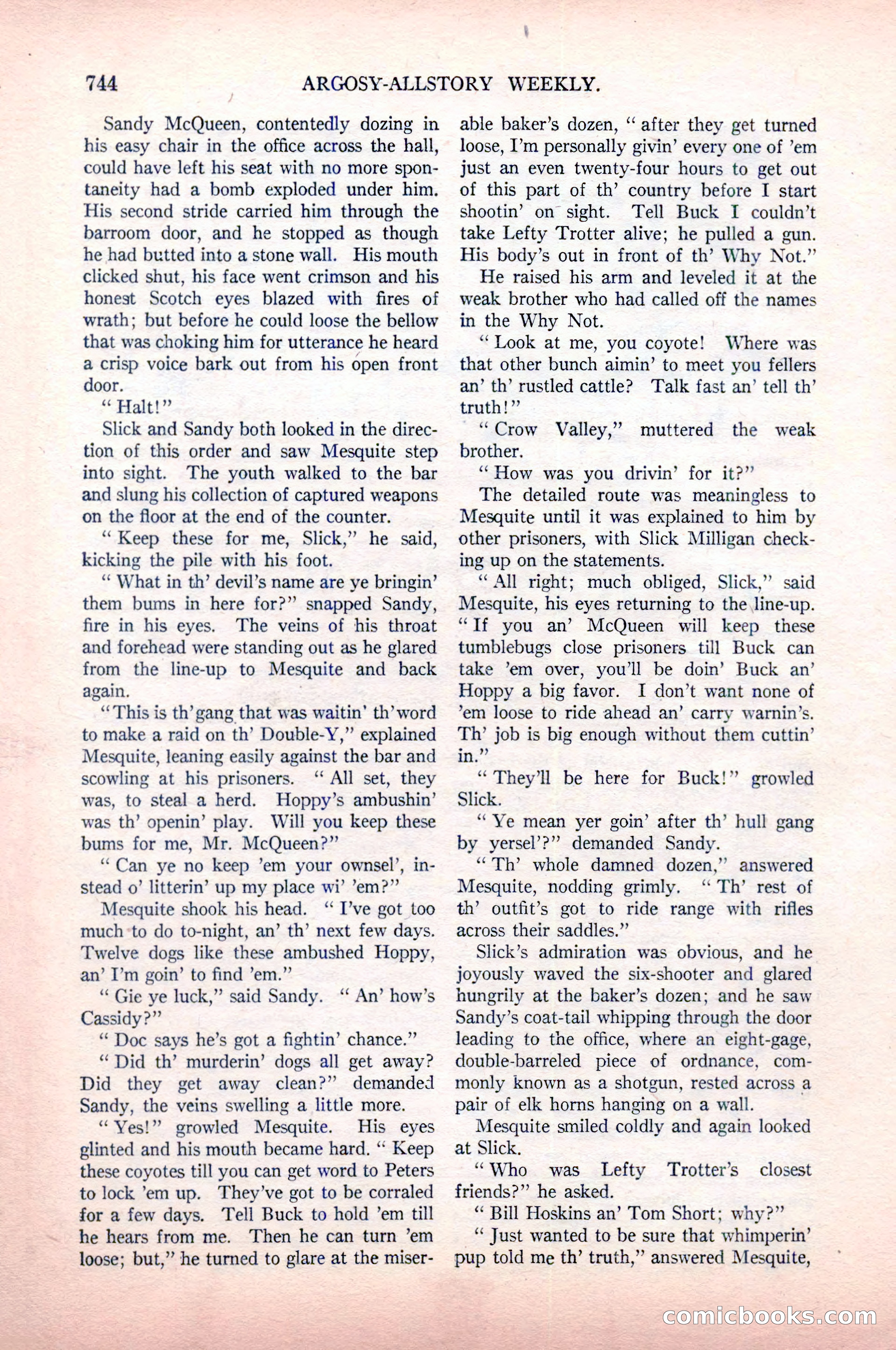 Argosy All-Story Weekly, May 9, 1925 — page 114 of 176