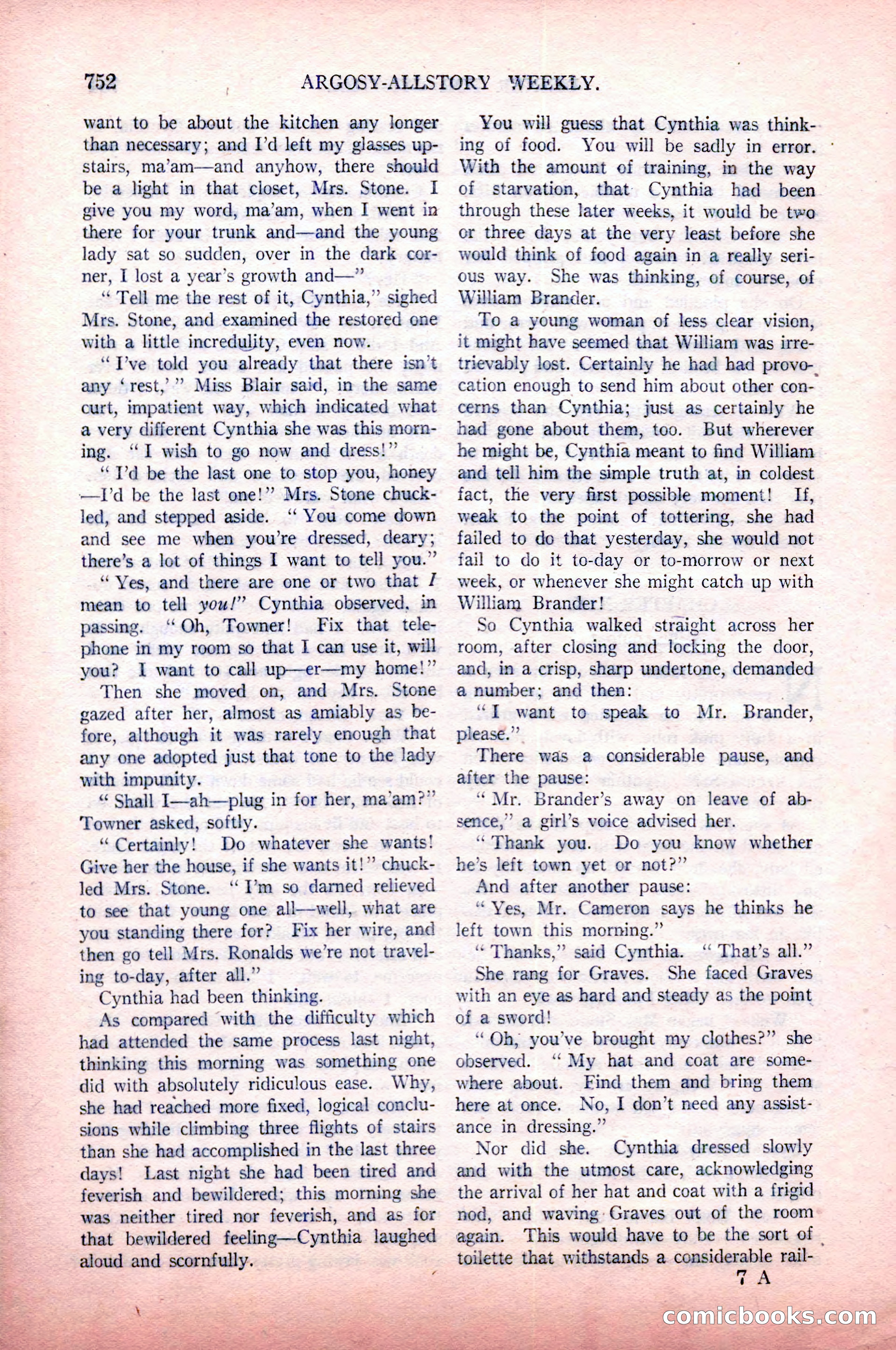 Argosy All-Story Weekly, May 9, 1925 — page 122 of 176