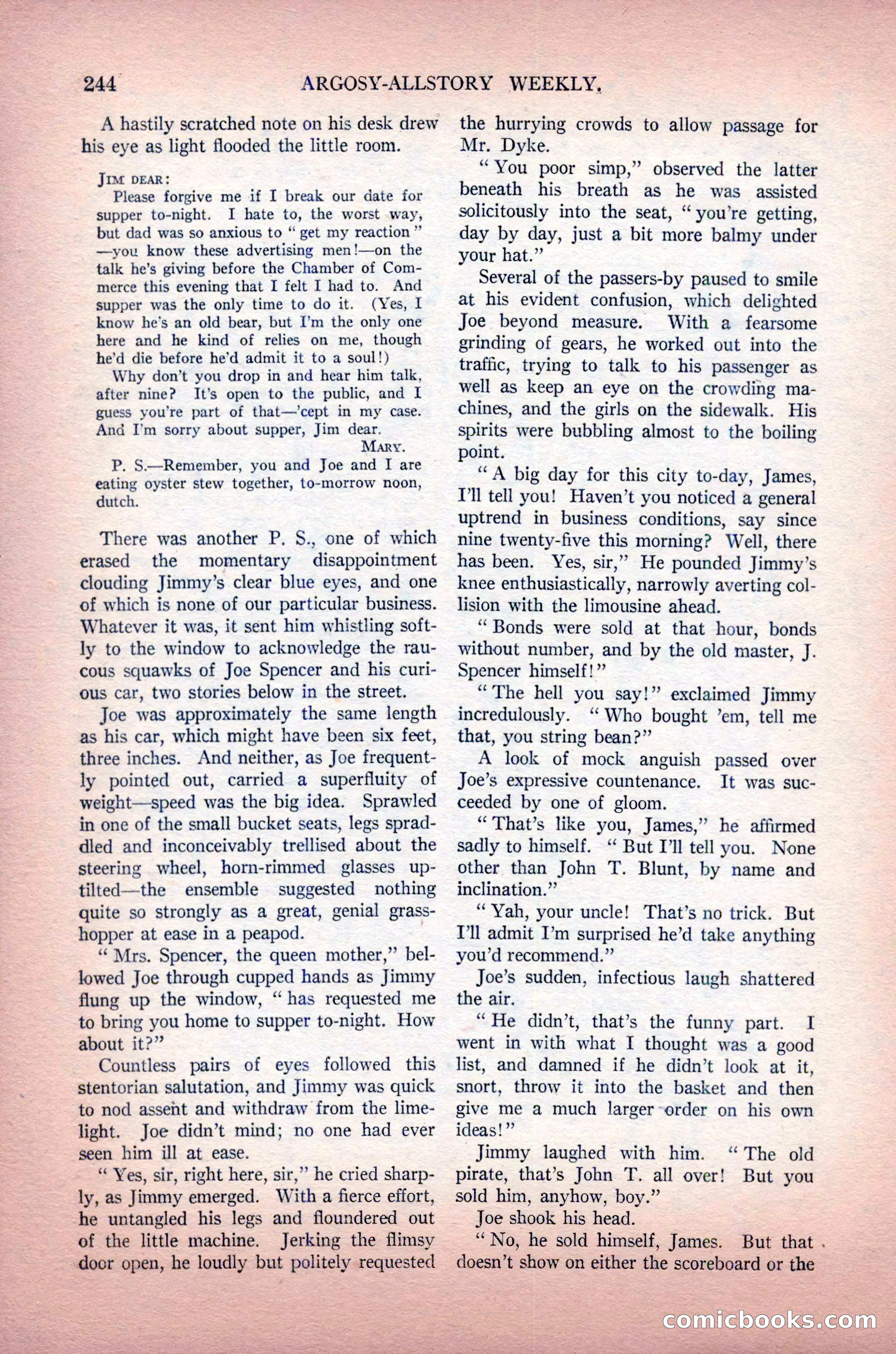 Argosy All-Story Weekly, May 30, 1925 — page 90 of 168