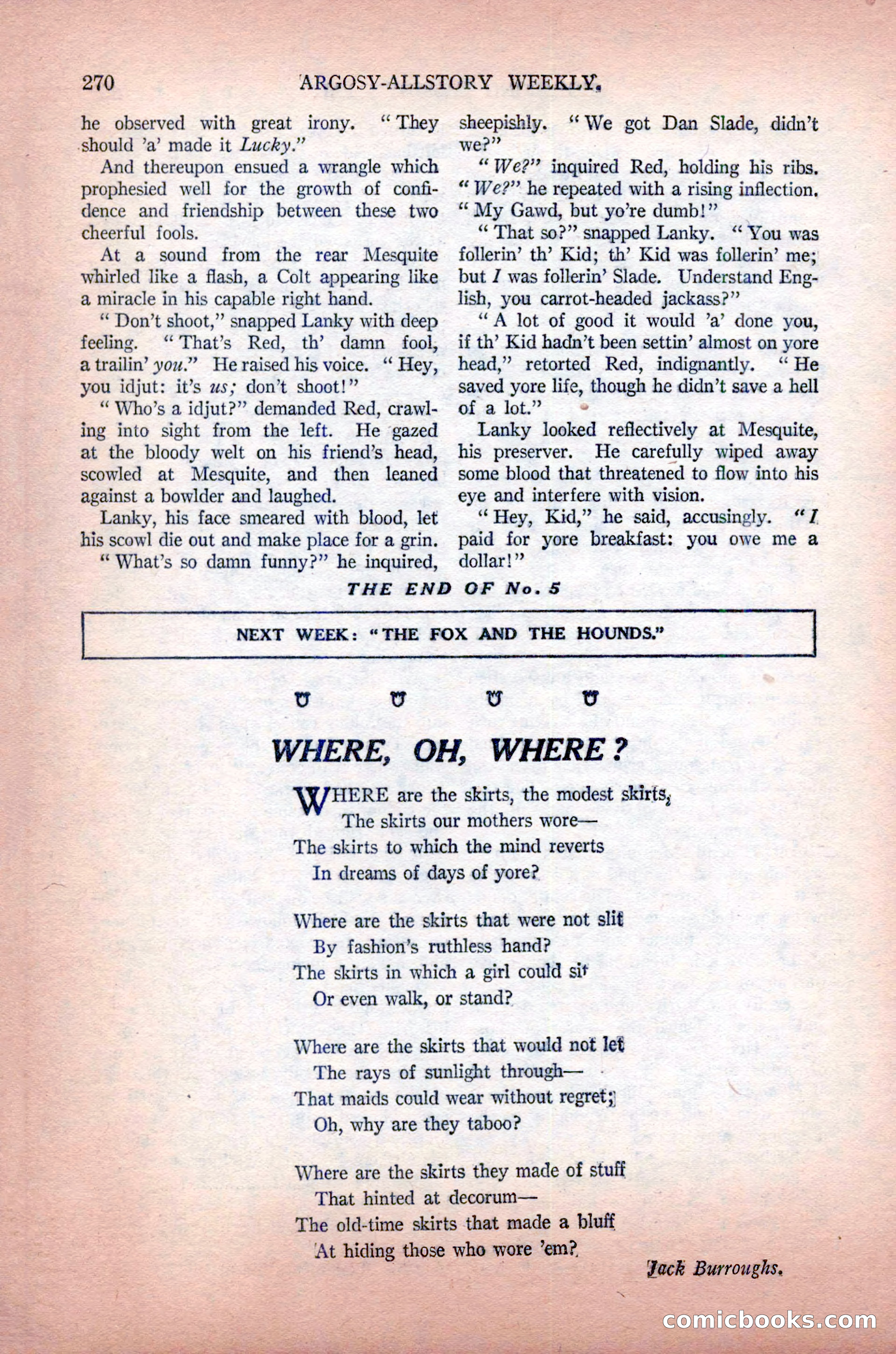 Argosy All-Story Weekly, May 30, 1925 — page 116 of 168