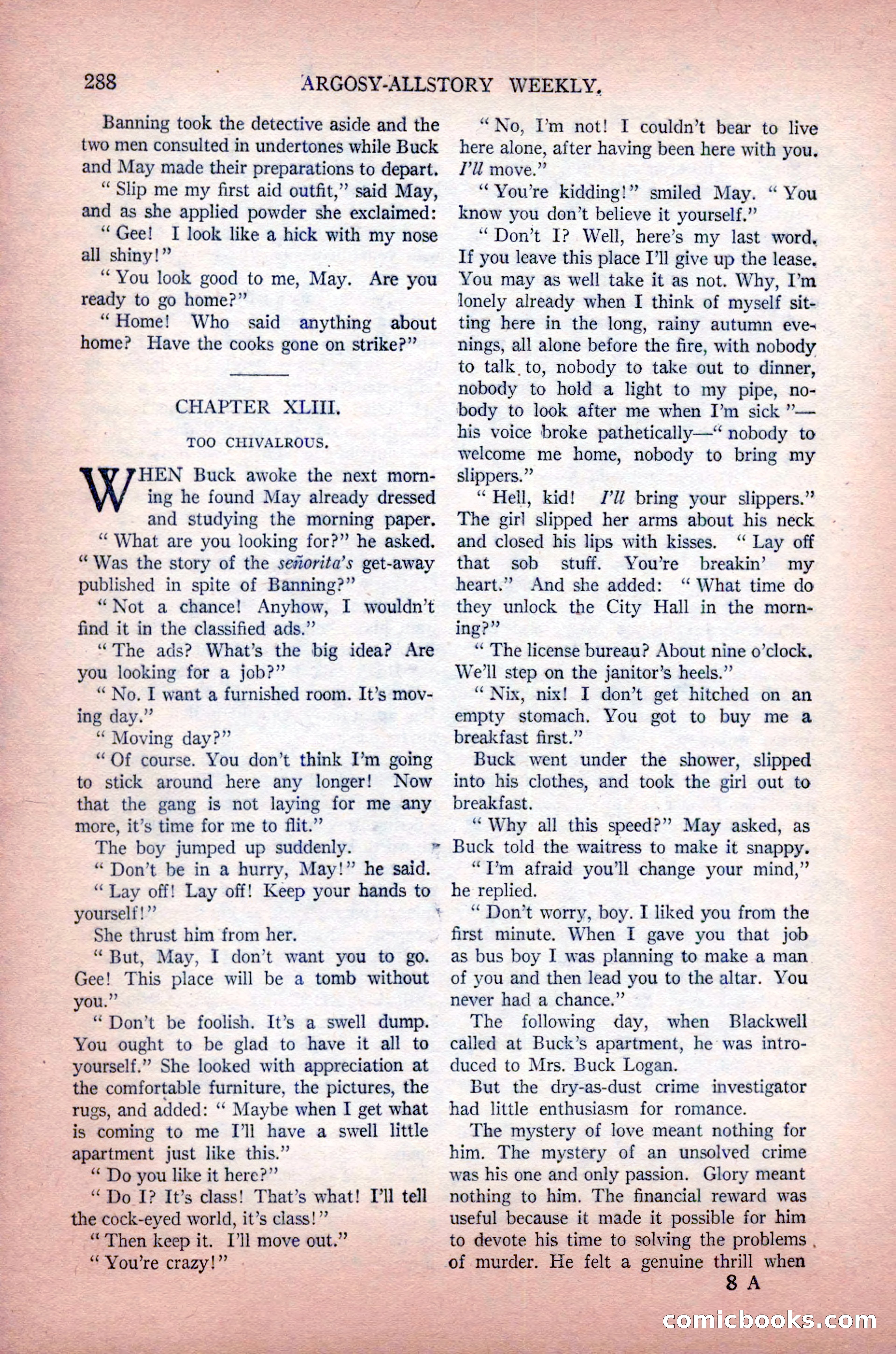 Argosy All-Story Weekly, May 30, 1925 — page 134 of 168