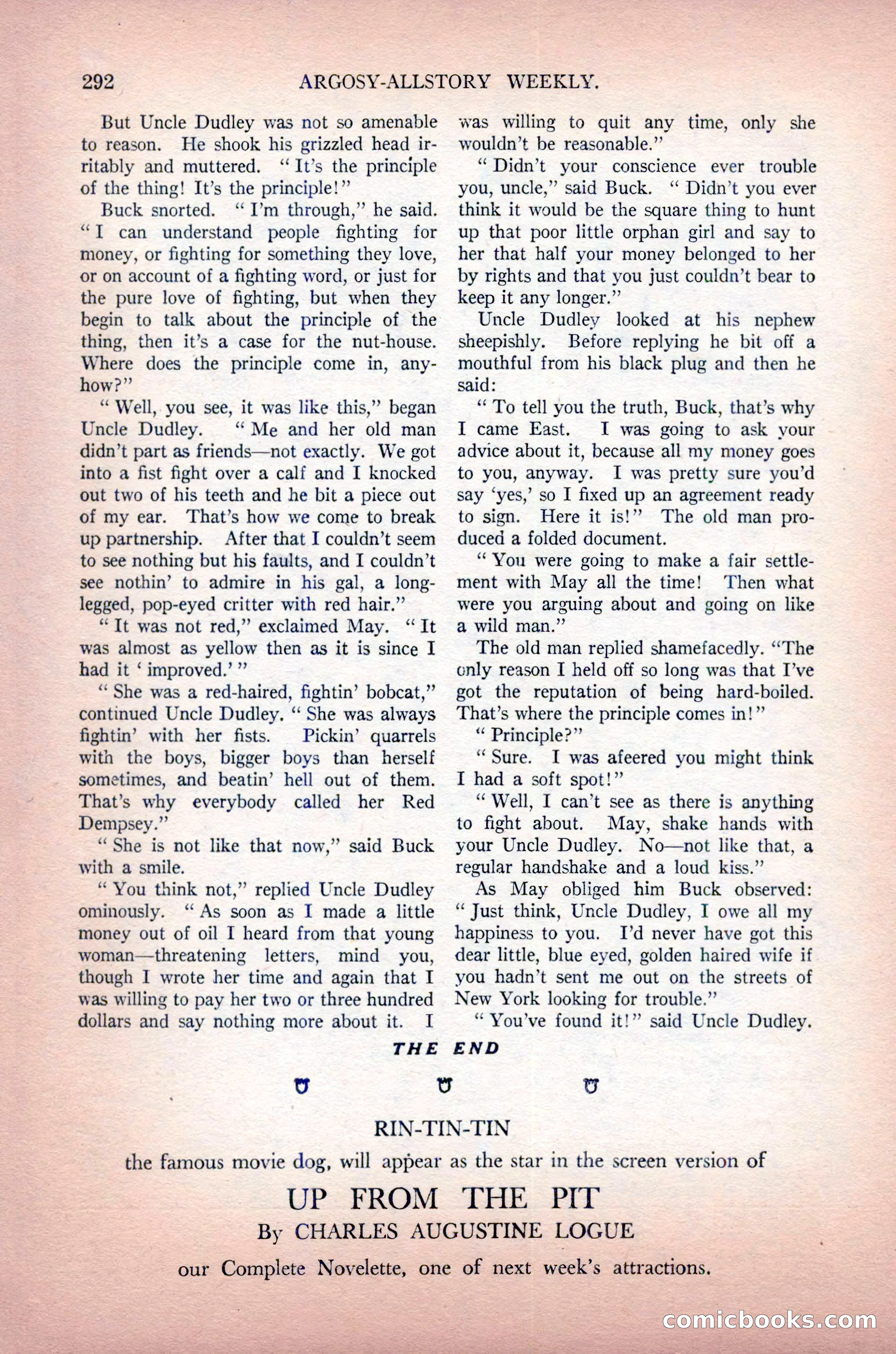 Argosy All-Story Weekly, May 30, 1925 — page 138 of 168