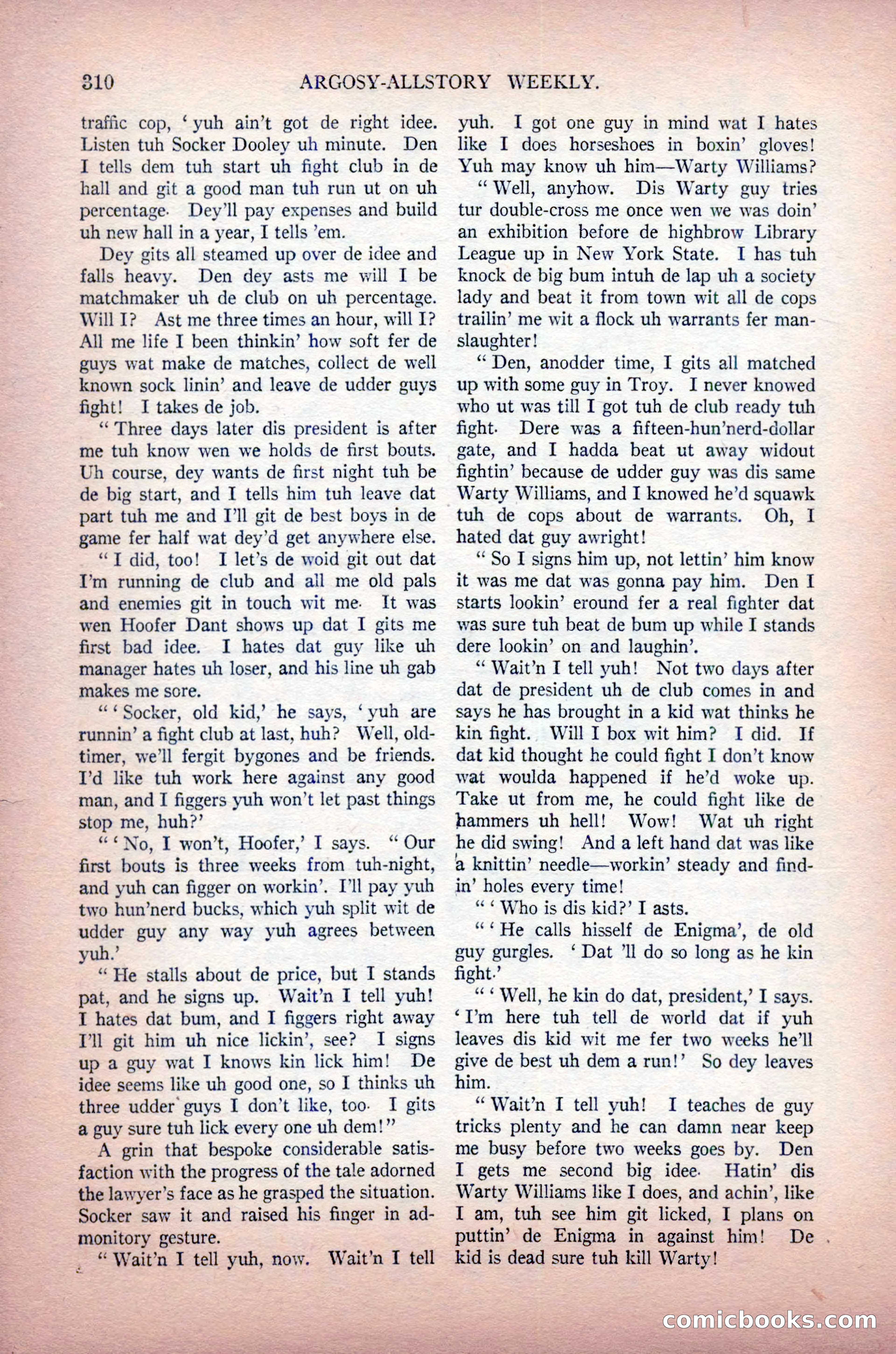 Argosy All-Story Weekly, May 30, 1925 — page 156 of 168