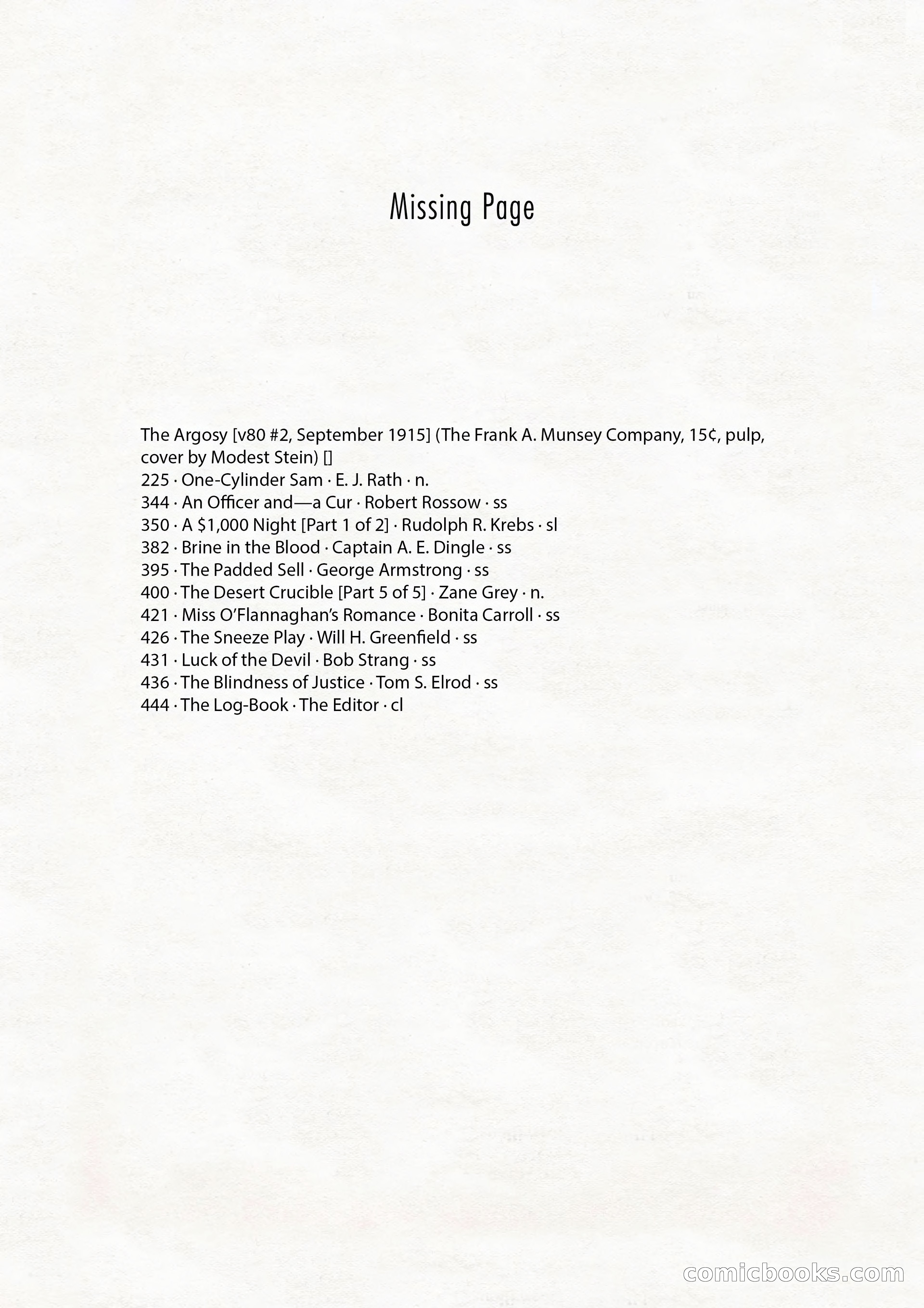 The Argosy, September 1915 — page 4 of 246