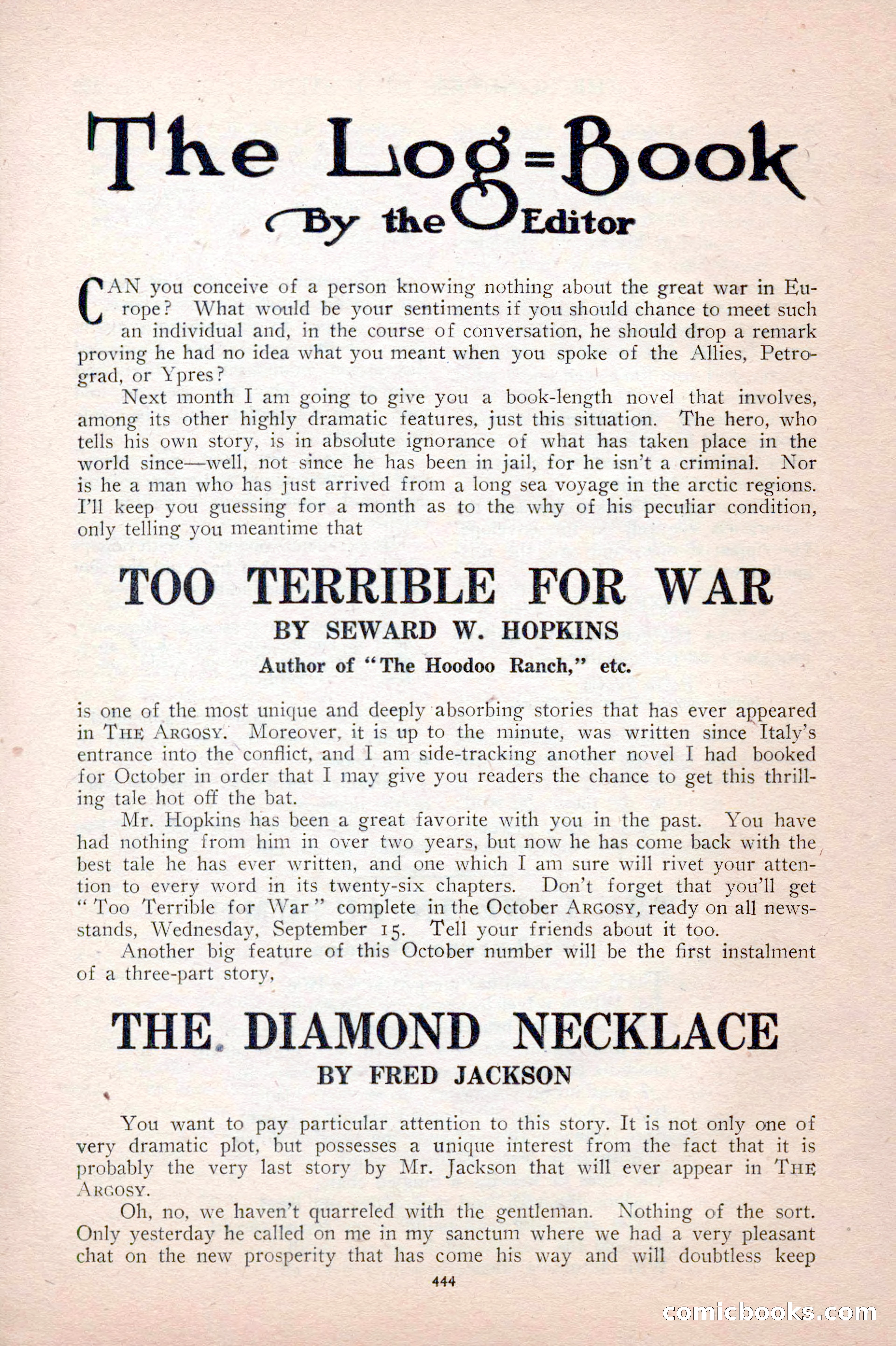 The Argosy, September 1915 — page 230 of 246