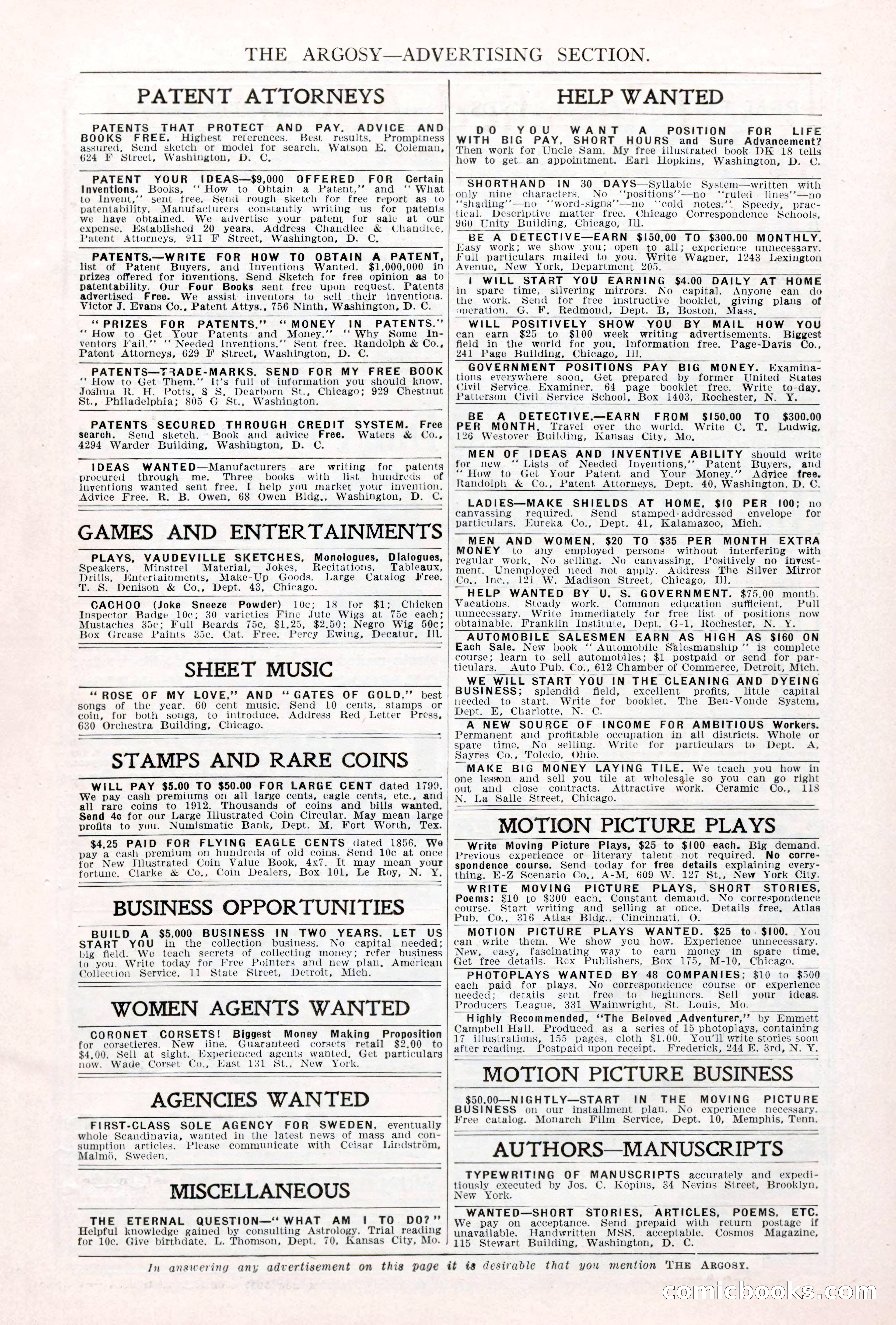 The Argosy, Vol. 81, No. 4 — page 7 of 216
