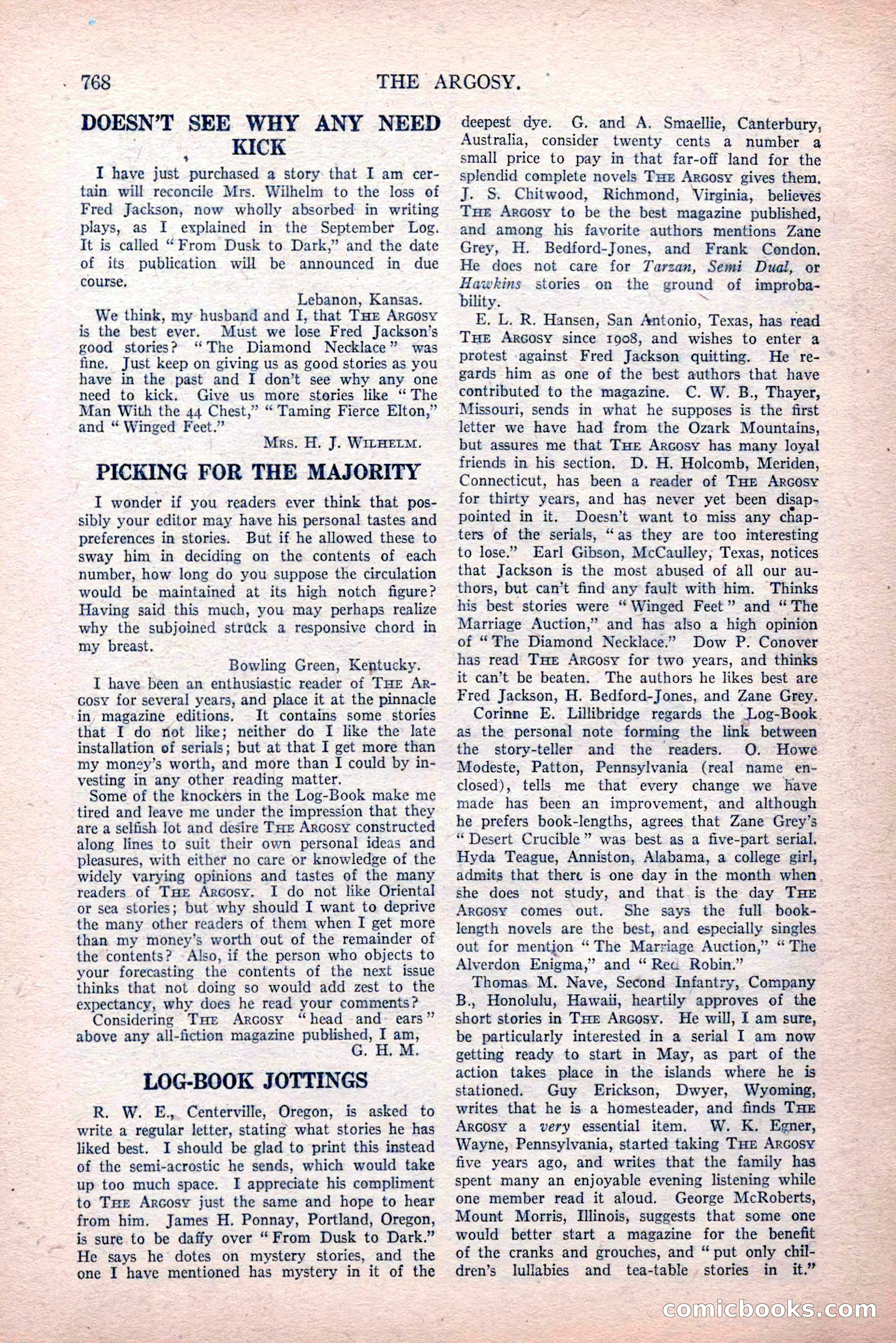 The Argosy, Vol. 81, No. 4 — page 202 of 216