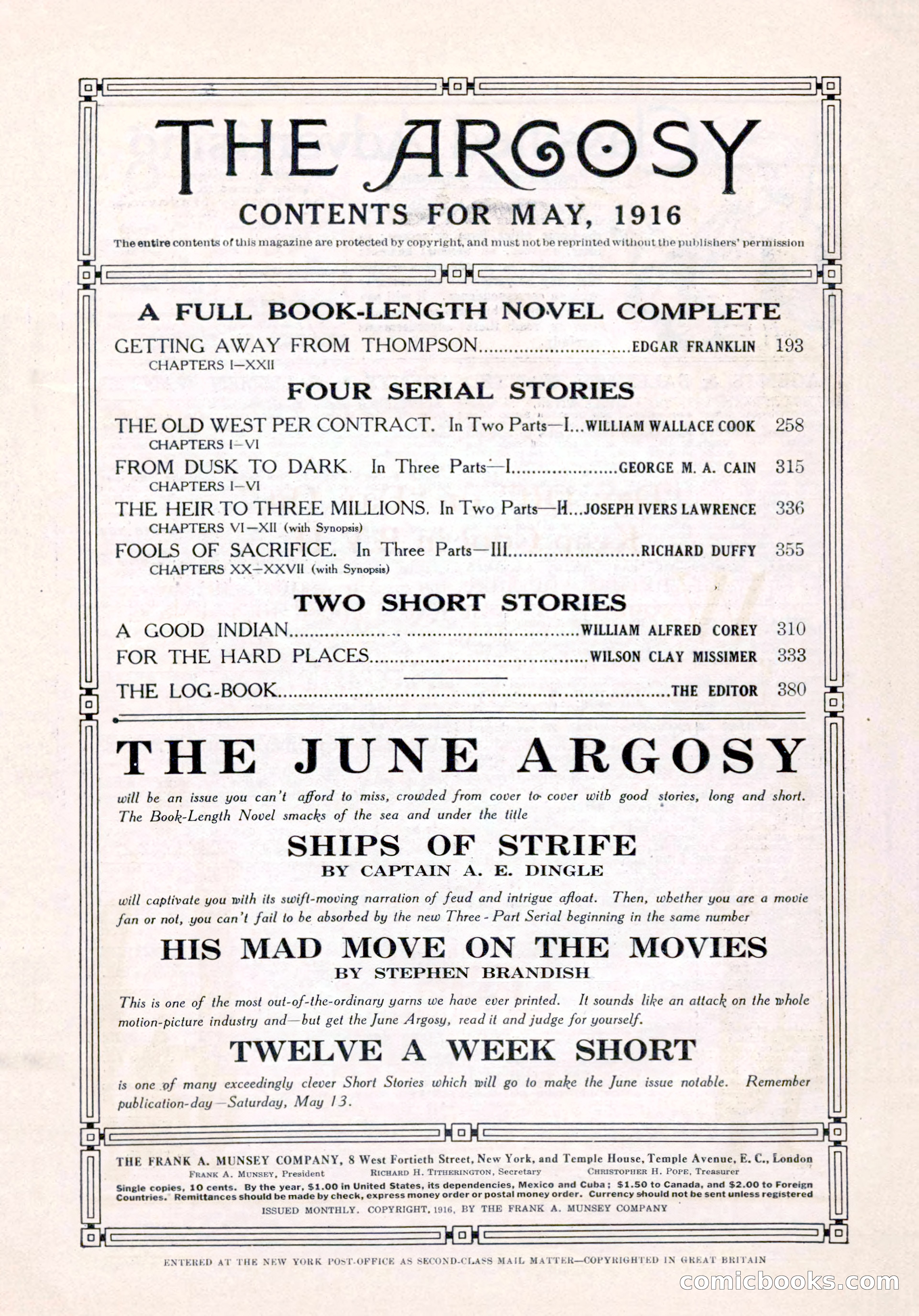 The Argosy, Vol. 82 No. 2 — page 5 of 216