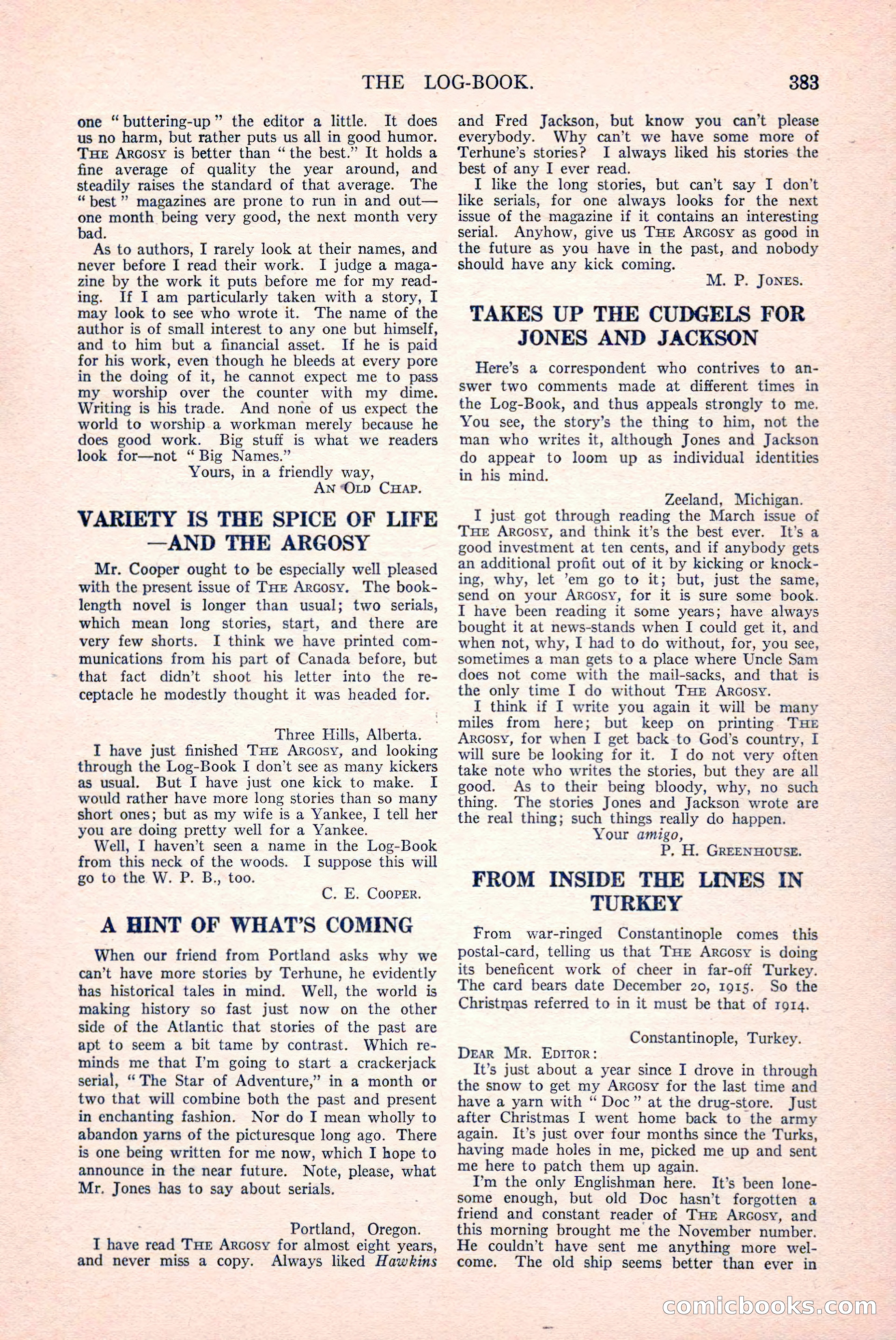 The Argosy, Vol. 82 No. 2 — page 201 of 216