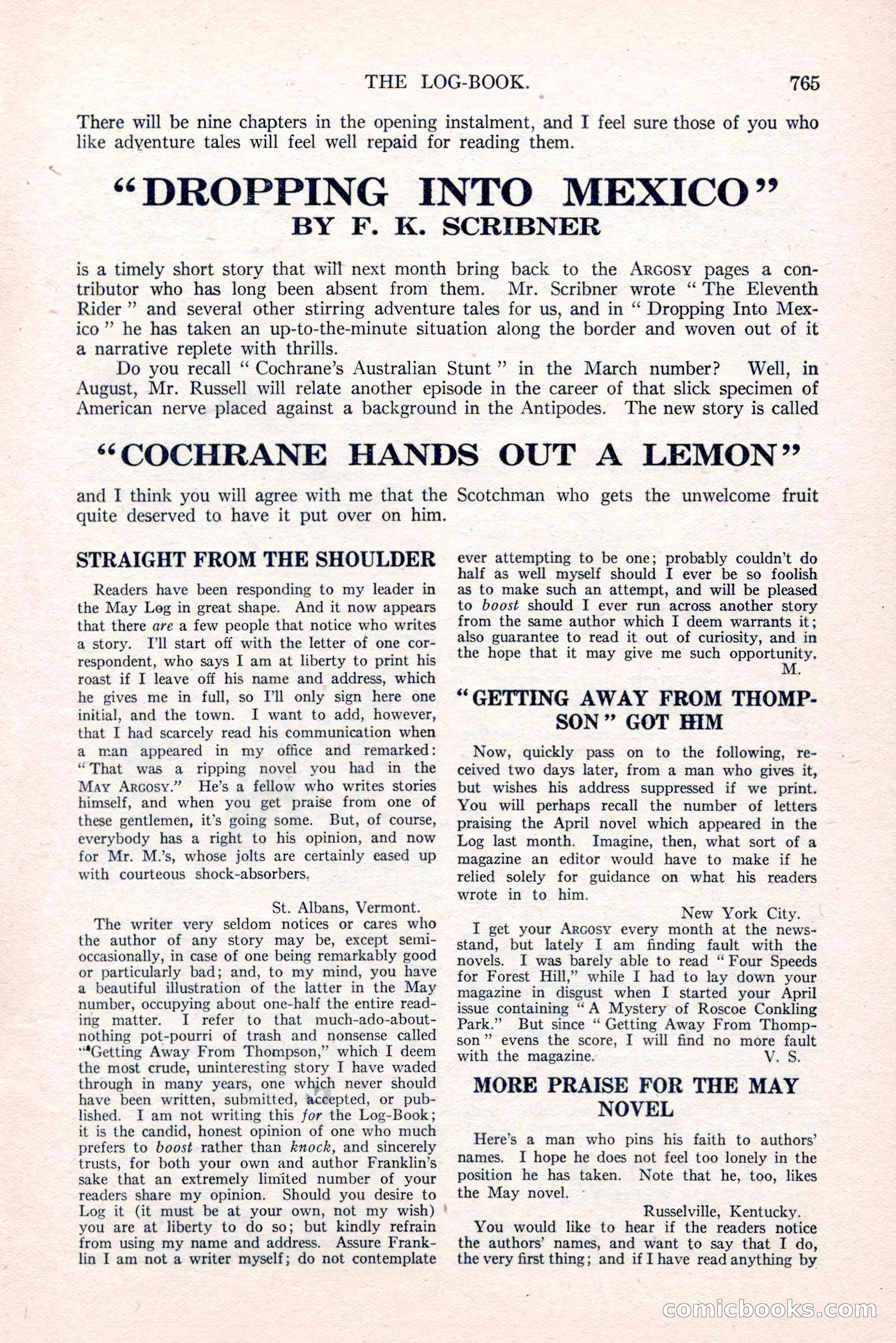 The Argosy, Vol. 82 No. 4 — page 199 of 208
