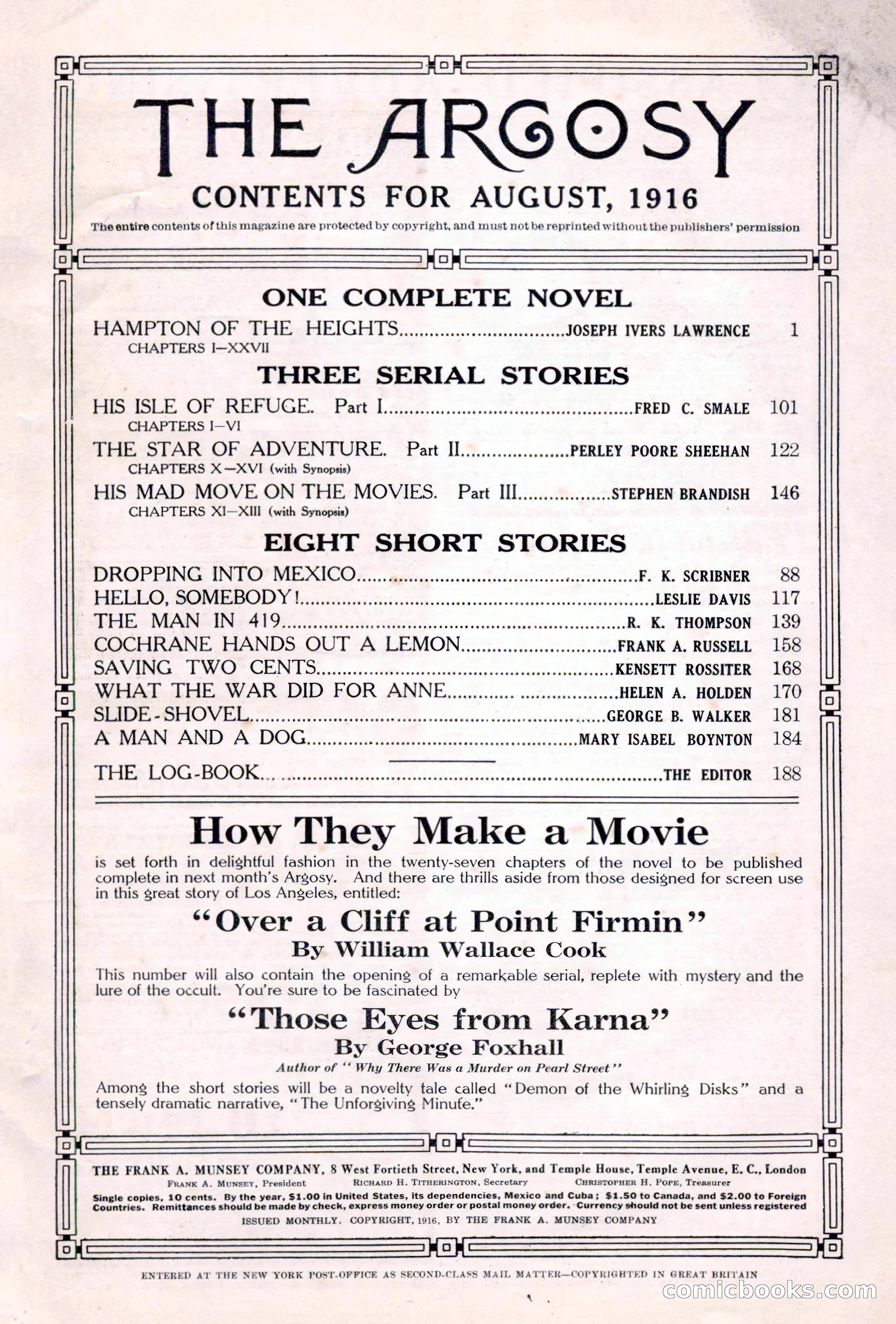 The Argosy, Vol. 83 No. 1 — page 5 of 204
