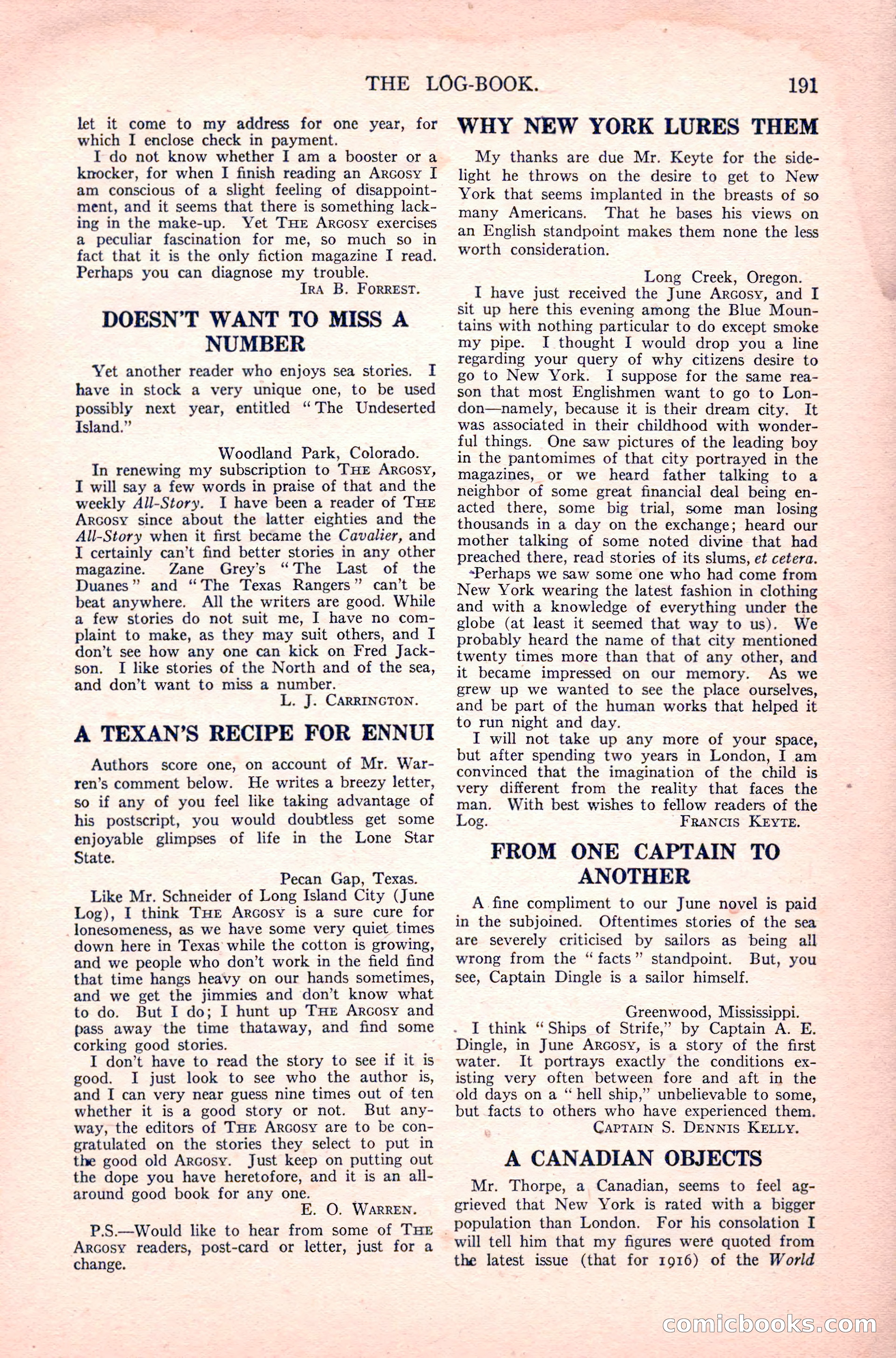 The Argosy, Vol. 83 No. 1 — page 201 of 204