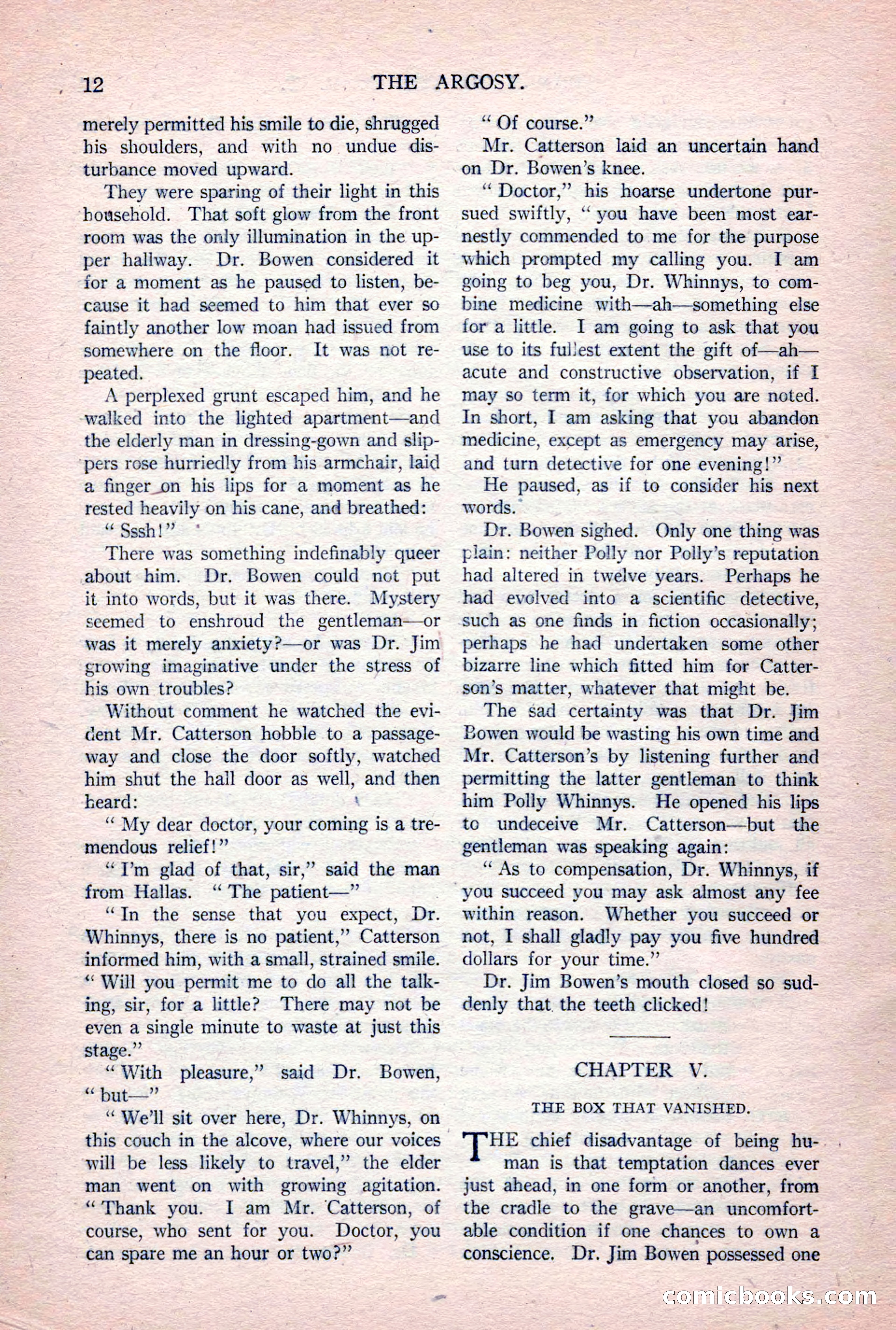 The Argosy, Vol. 84 No. 1 — page 22 of 212