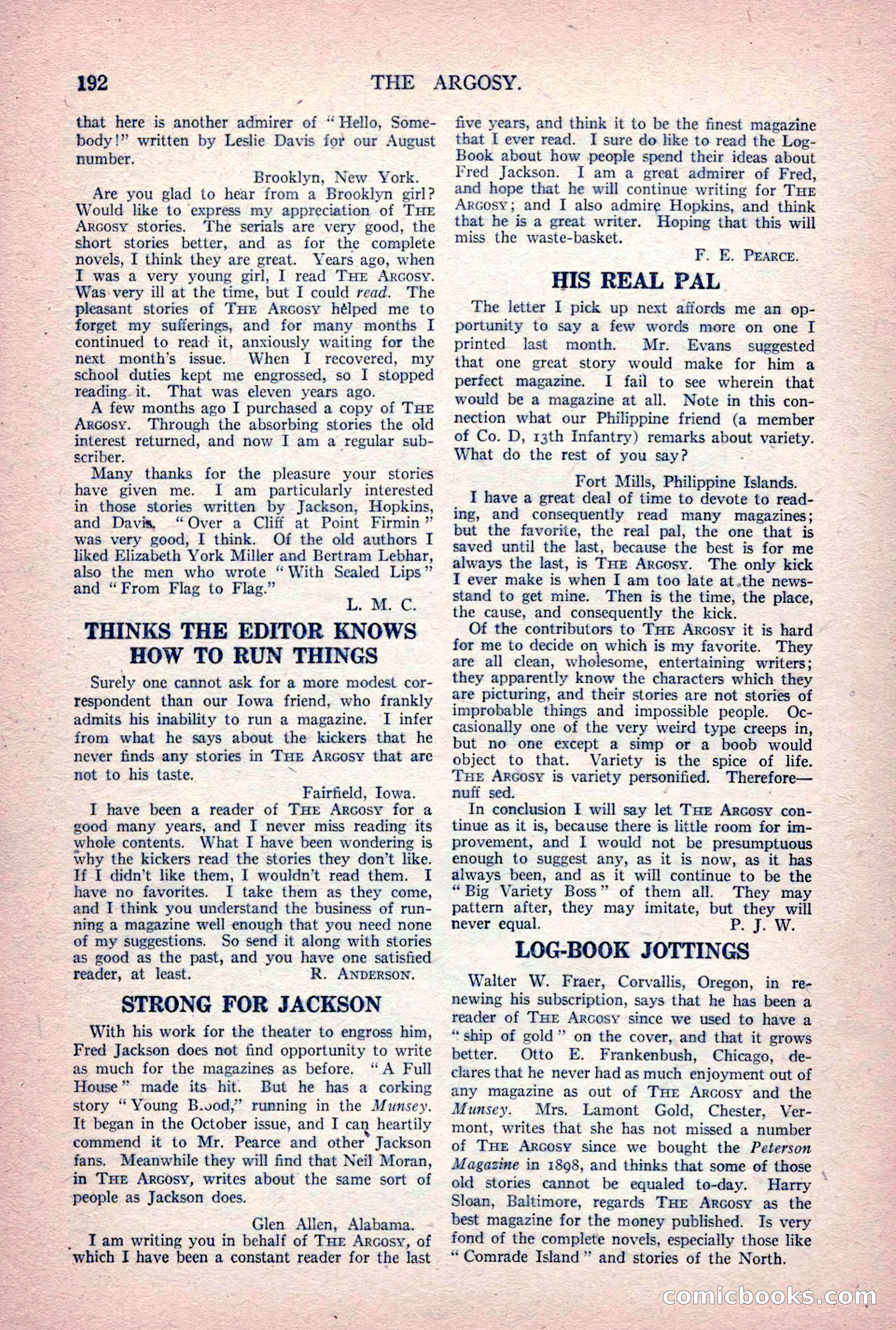 The Argosy, Vol. 84 No. 1 — page 202 of 212