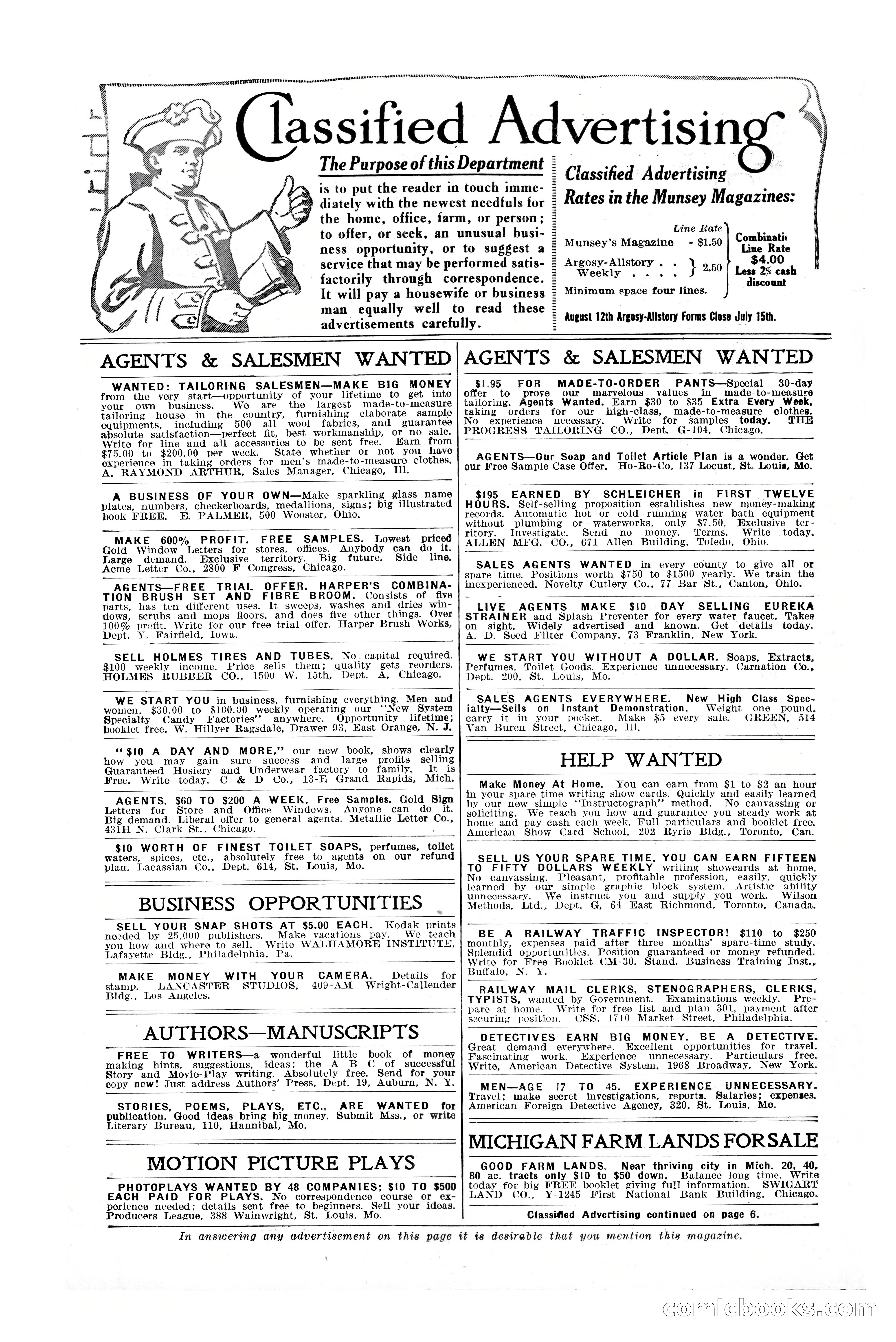 Argosy All-Story Weekly, July 8, 1922 — page 6 of 176