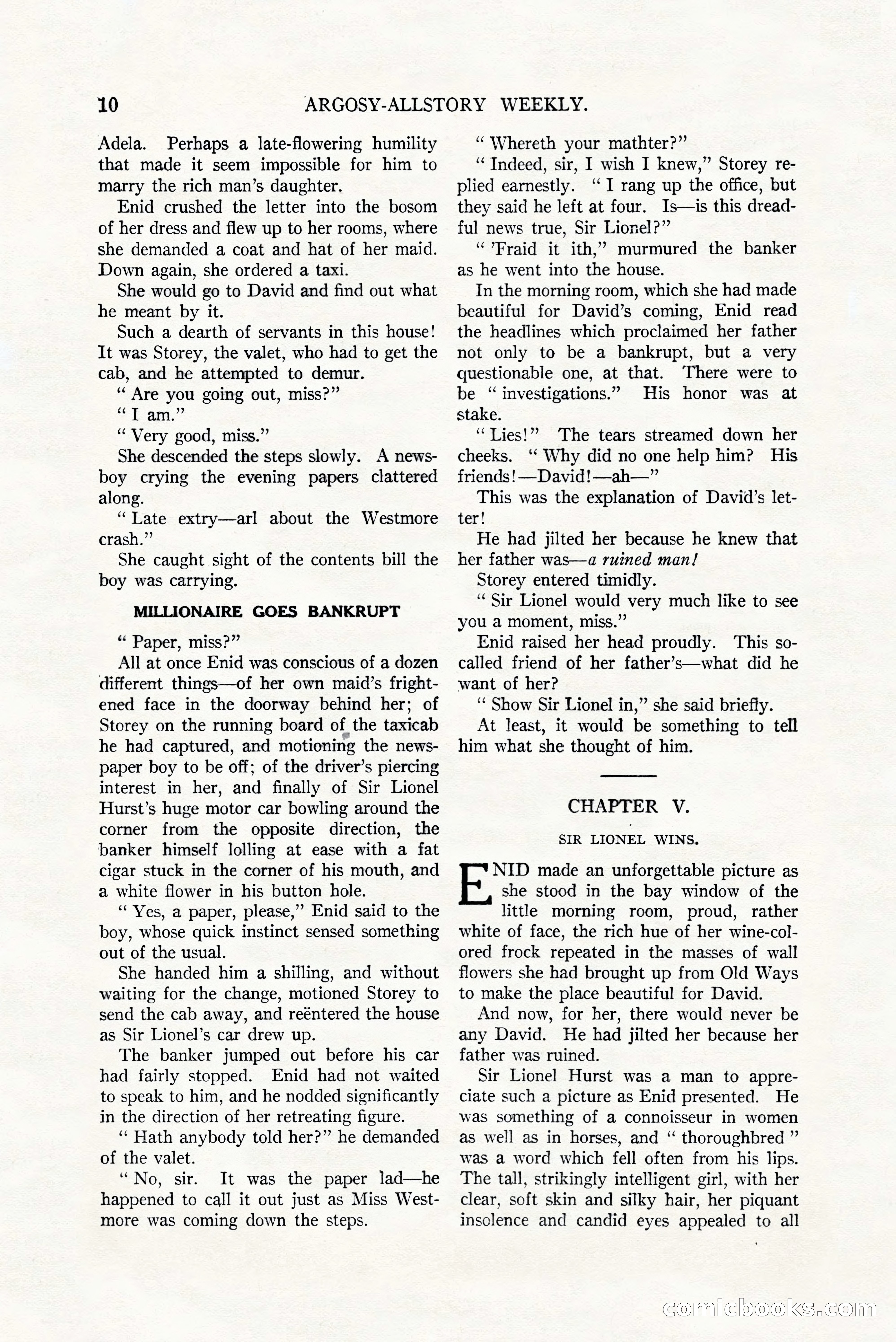 Argosy All-Story Weekly, July 8, 1922 — page 20 of 176