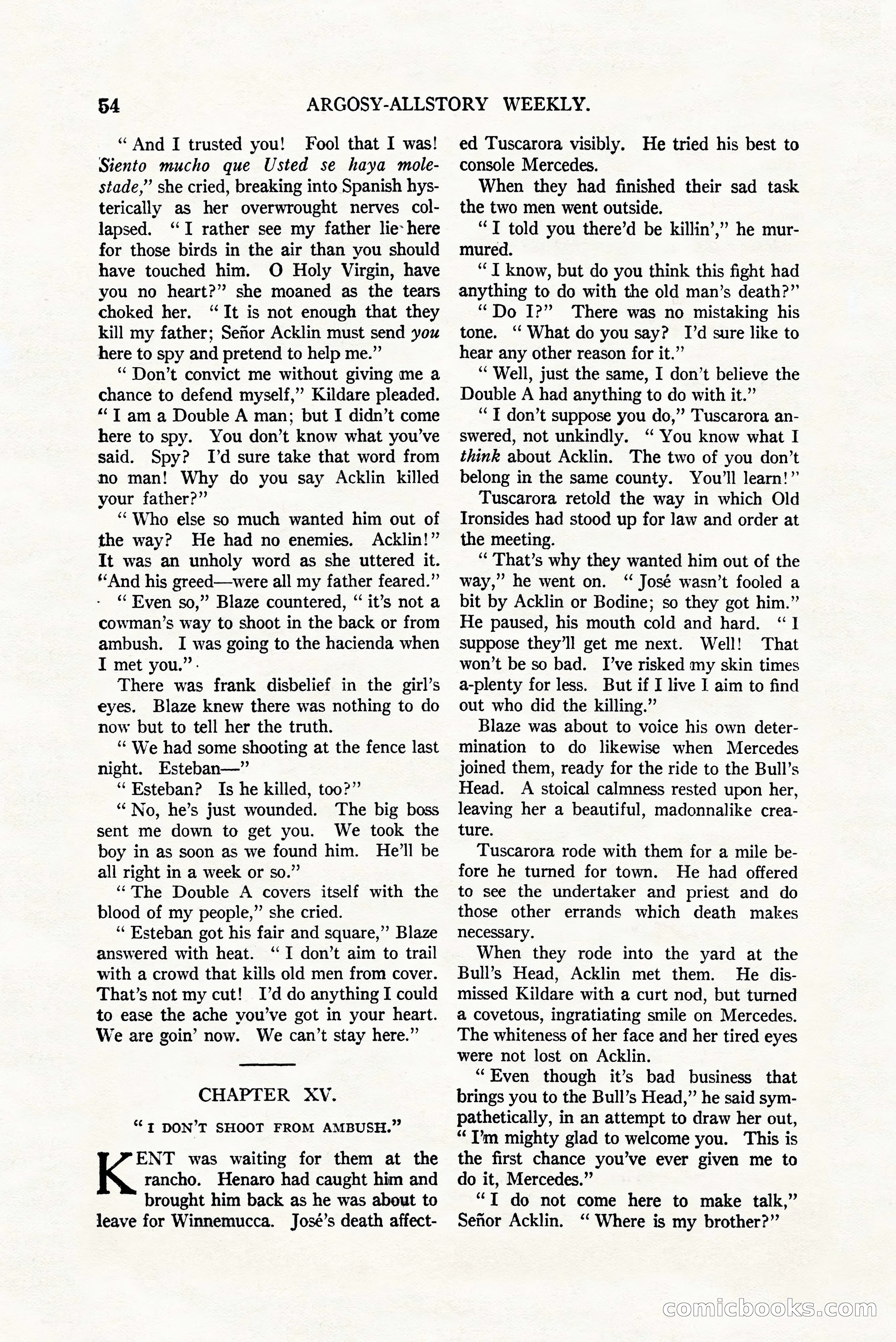 Argosy All-Story Weekly, July 8, 1922 — page 64 of 176