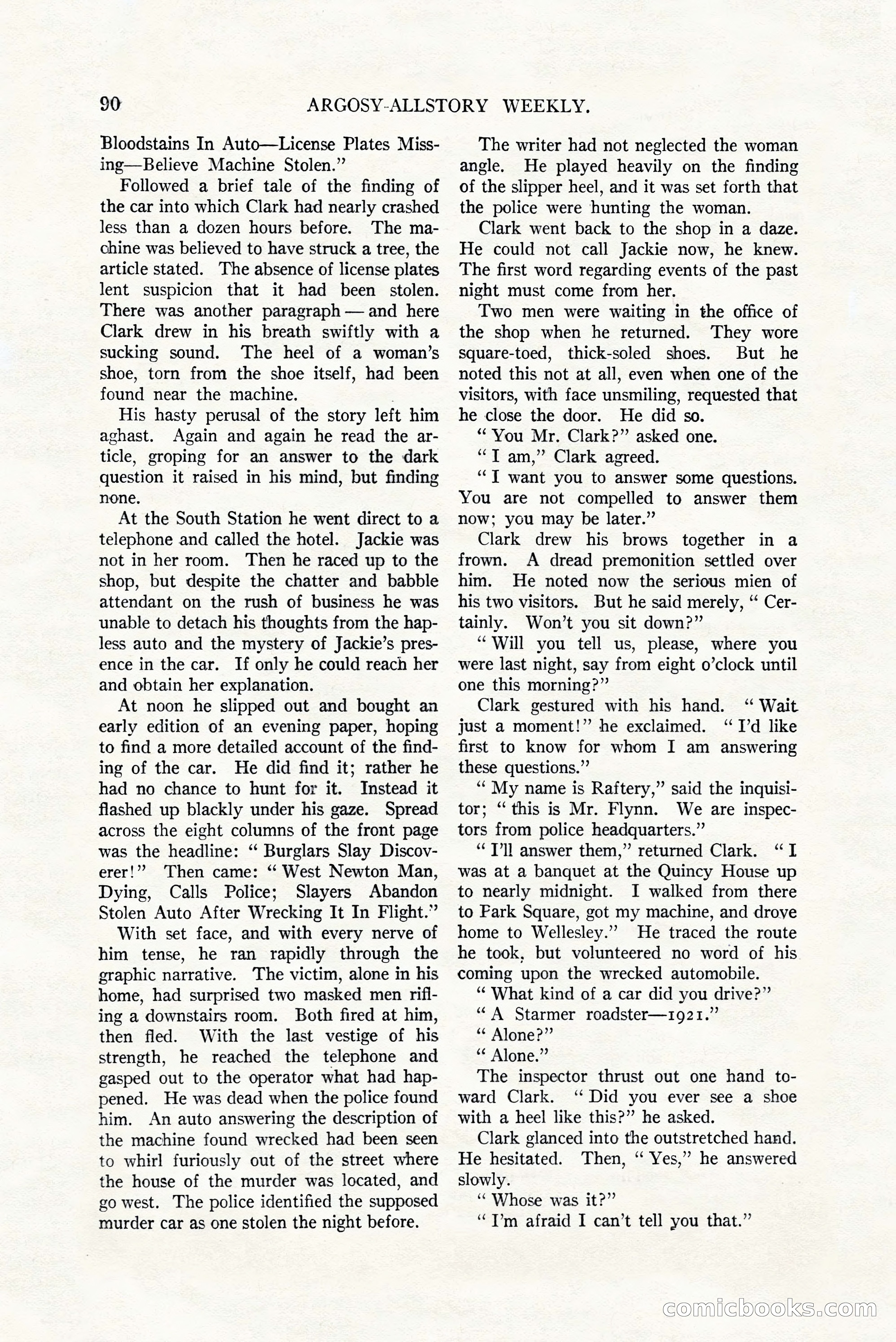 Argosy All-Story Weekly, July 8, 1922 — page 100 of 176