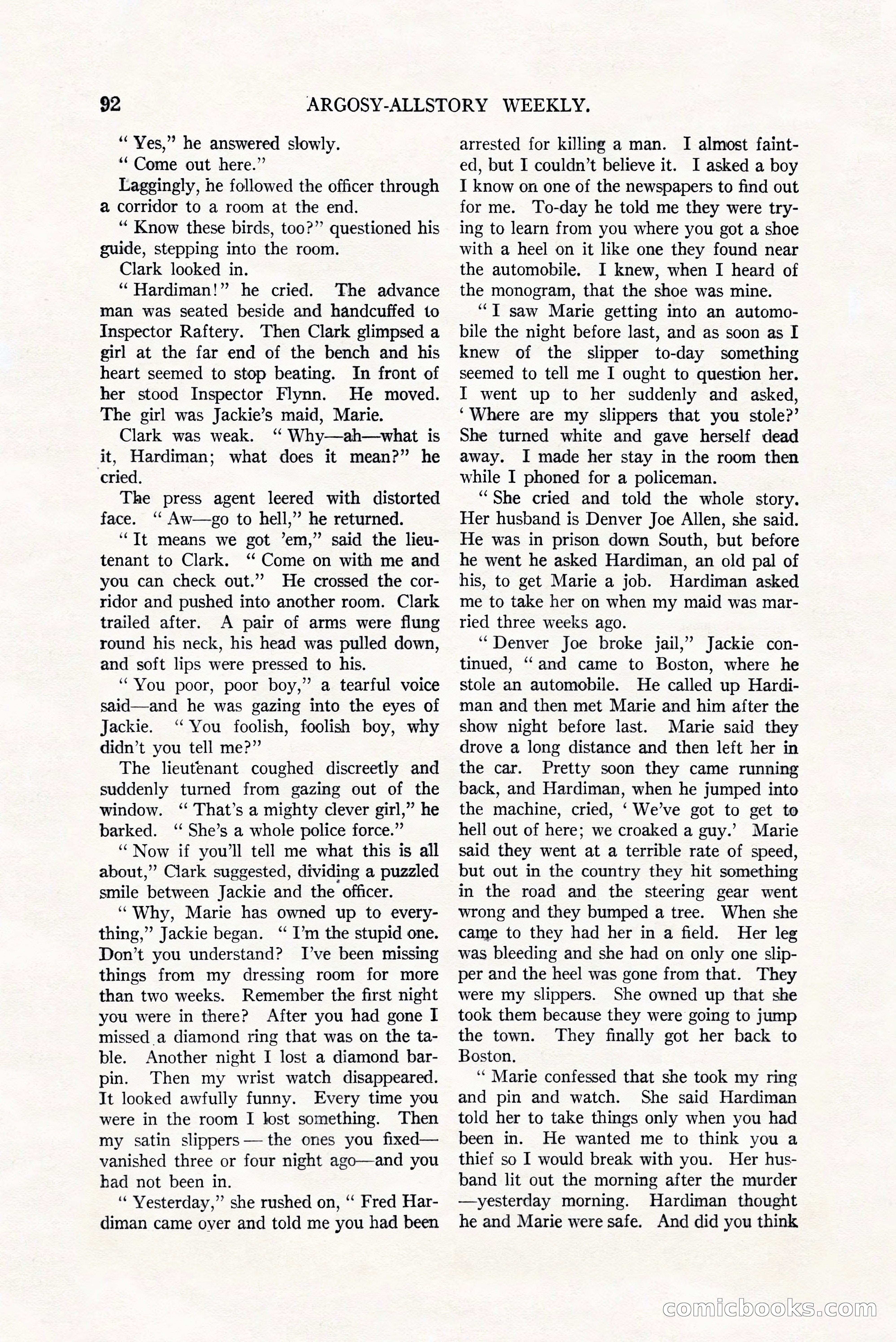 Argosy All-Story Weekly, July 8, 1922 — page 102 of 176