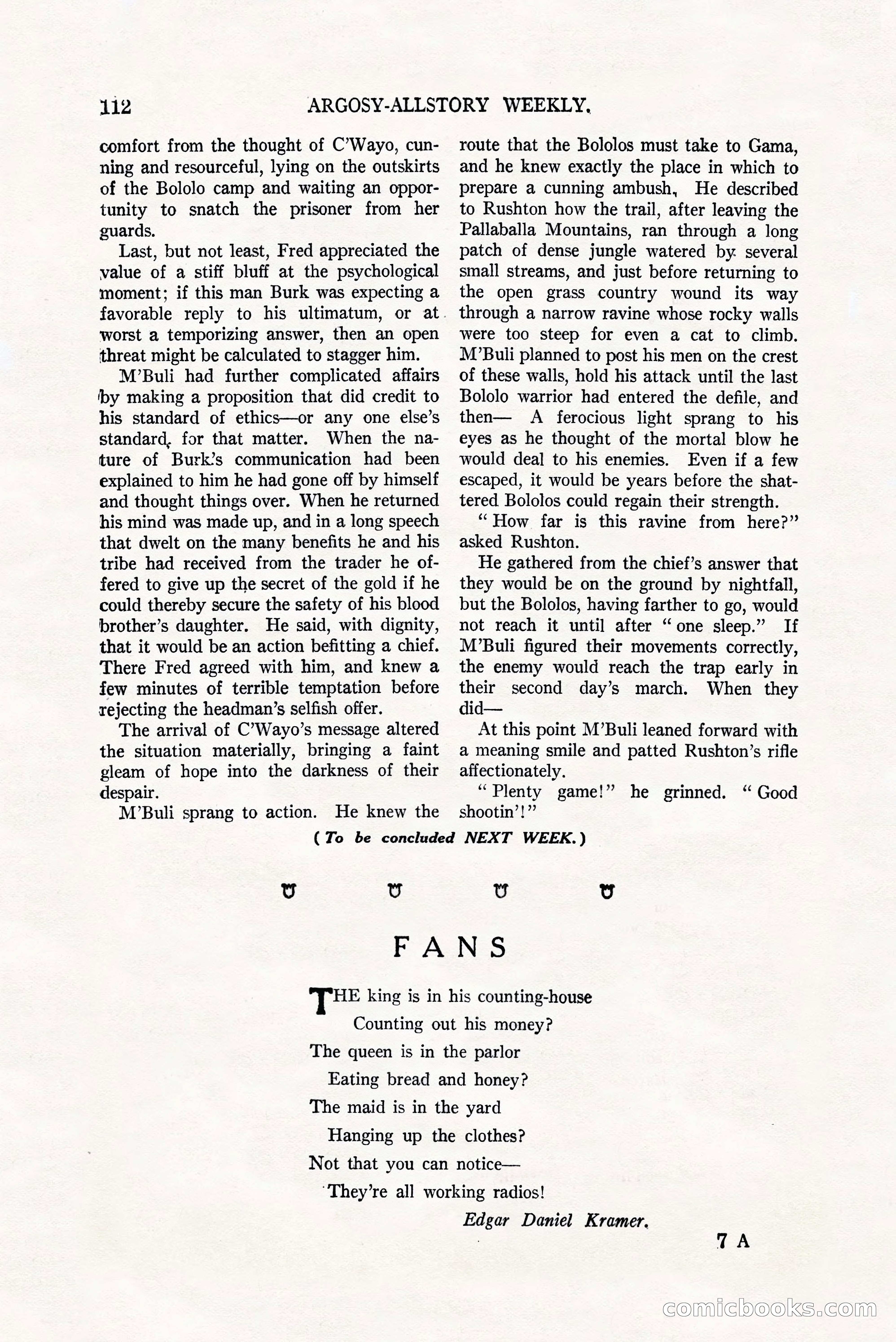 Argosy All-Story Weekly, July 8, 1922 — page 122 of 176