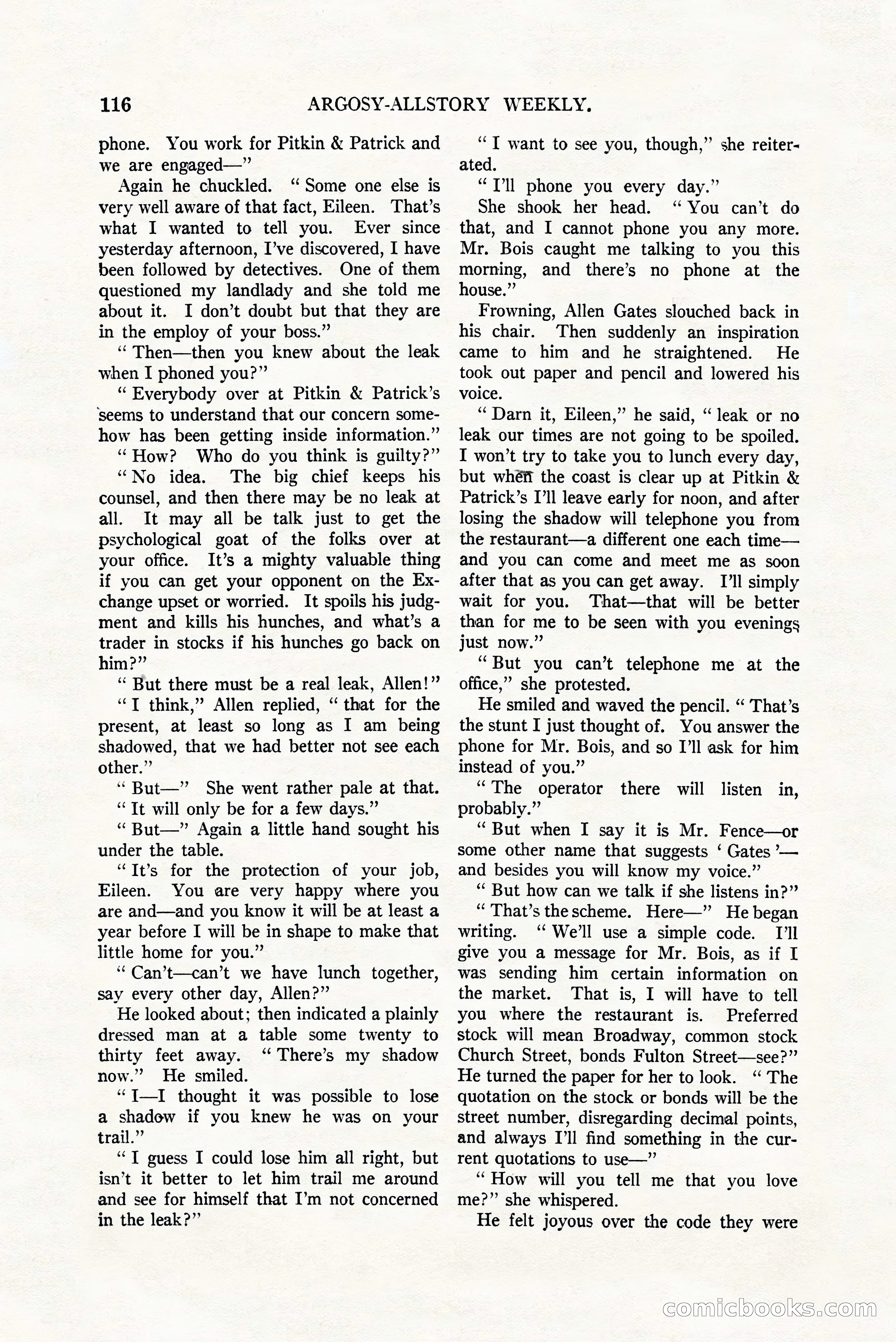 Argosy All-Story Weekly, July 8, 1922 — page 126 of 176