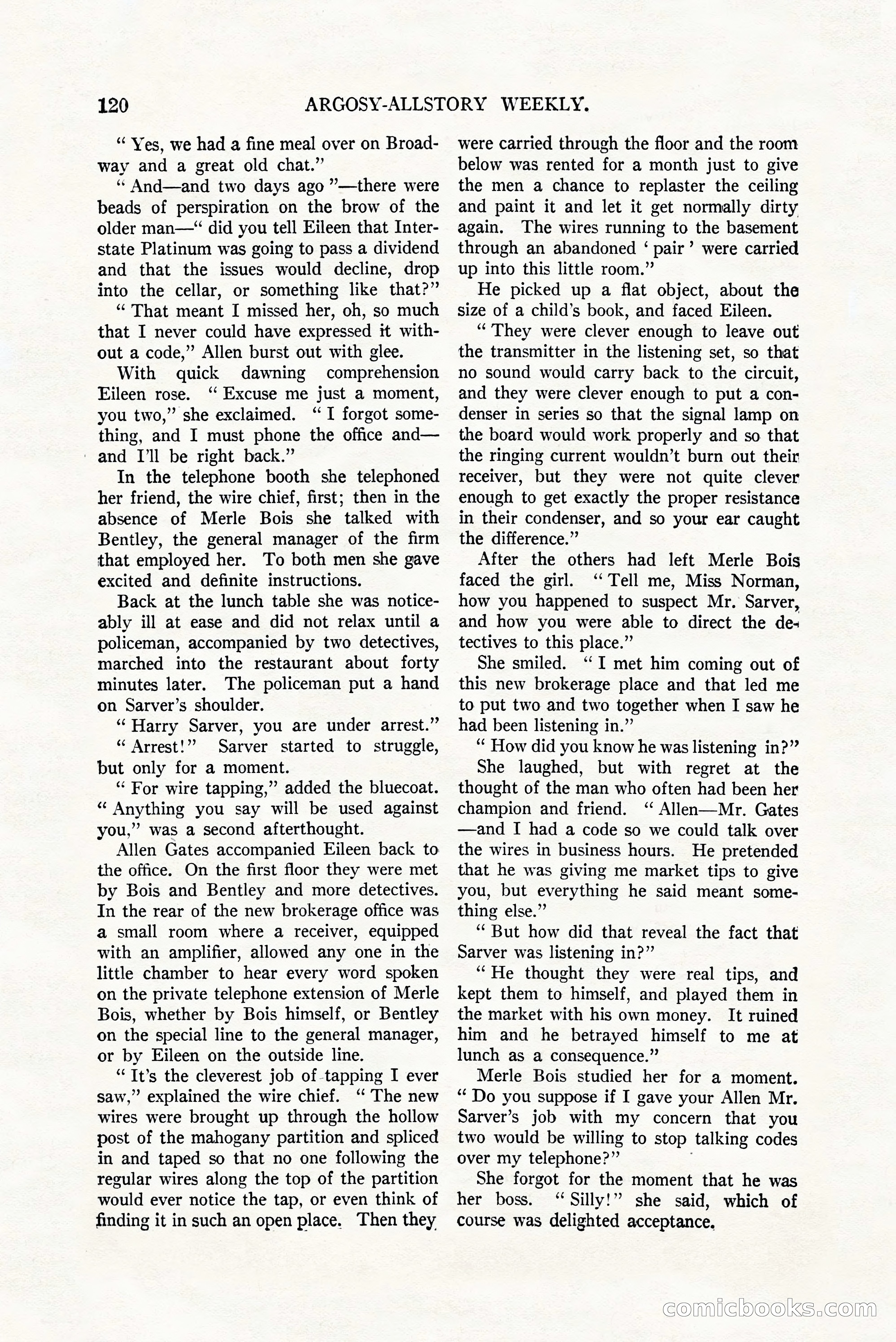 Argosy All-Story Weekly, July 8, 1922 — page 130 of 176