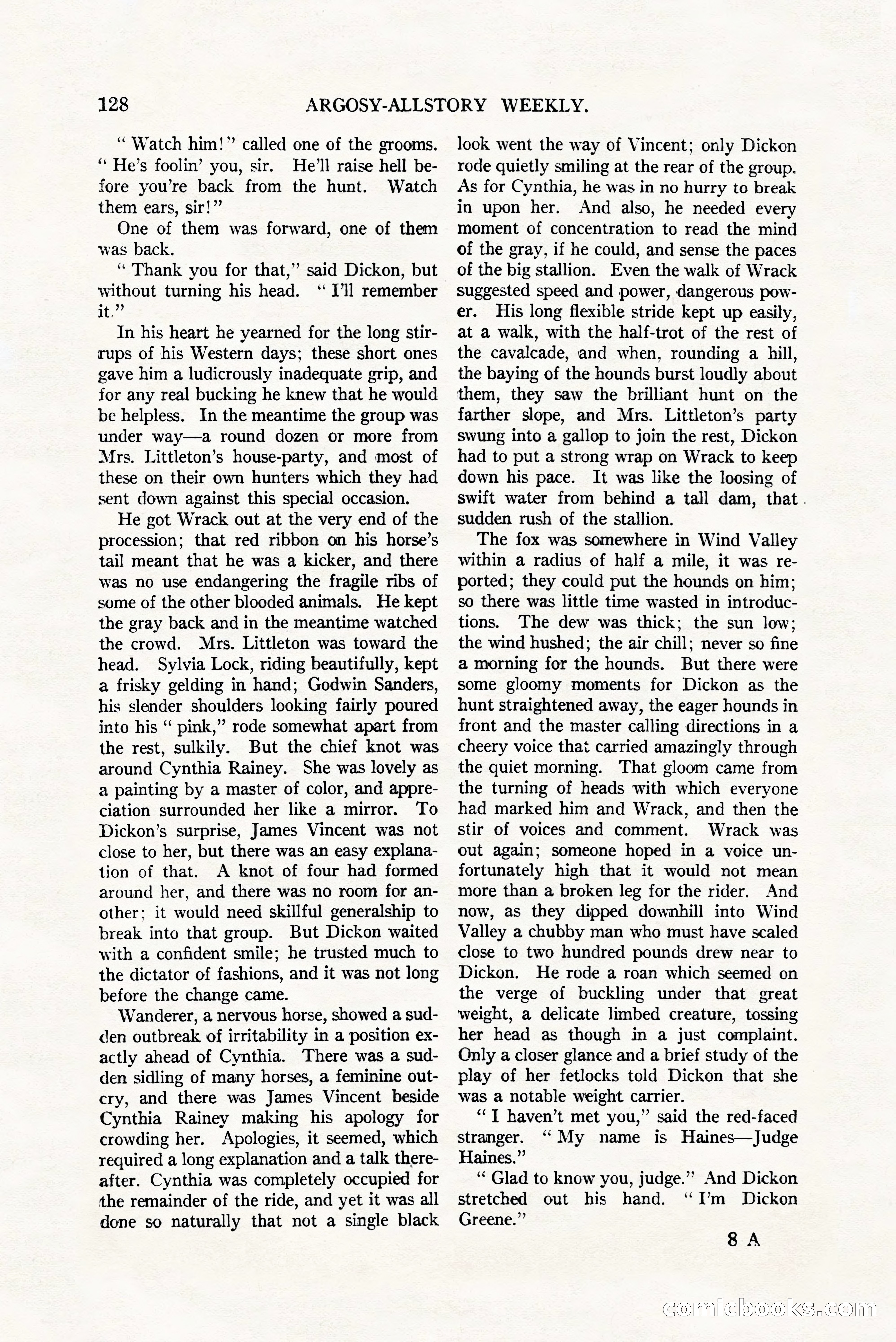 Argosy All-Story Weekly, July 8, 1922 — page 138 of 176