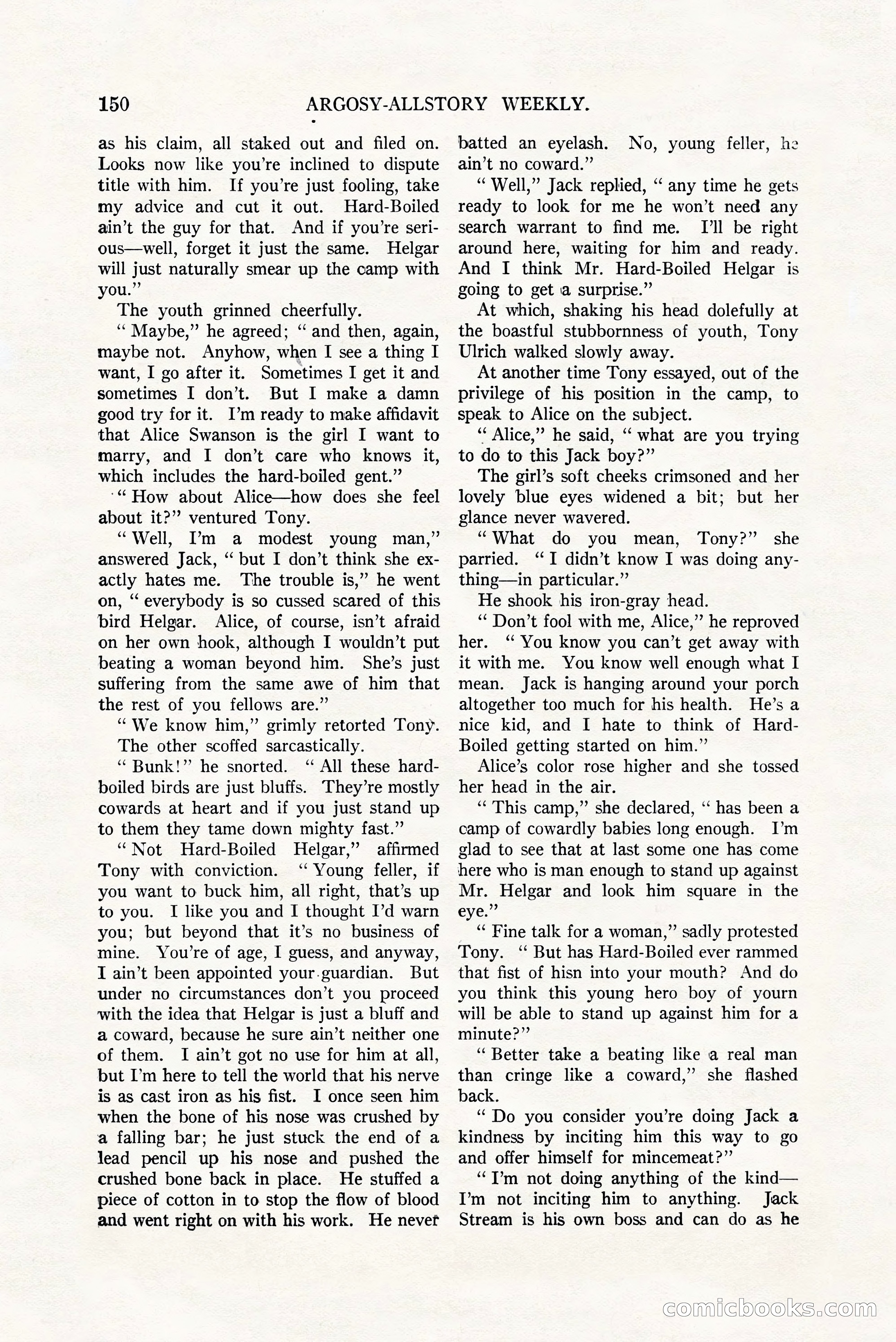 Argosy All-Story Weekly, July 8, 1922 — page 160 of 176