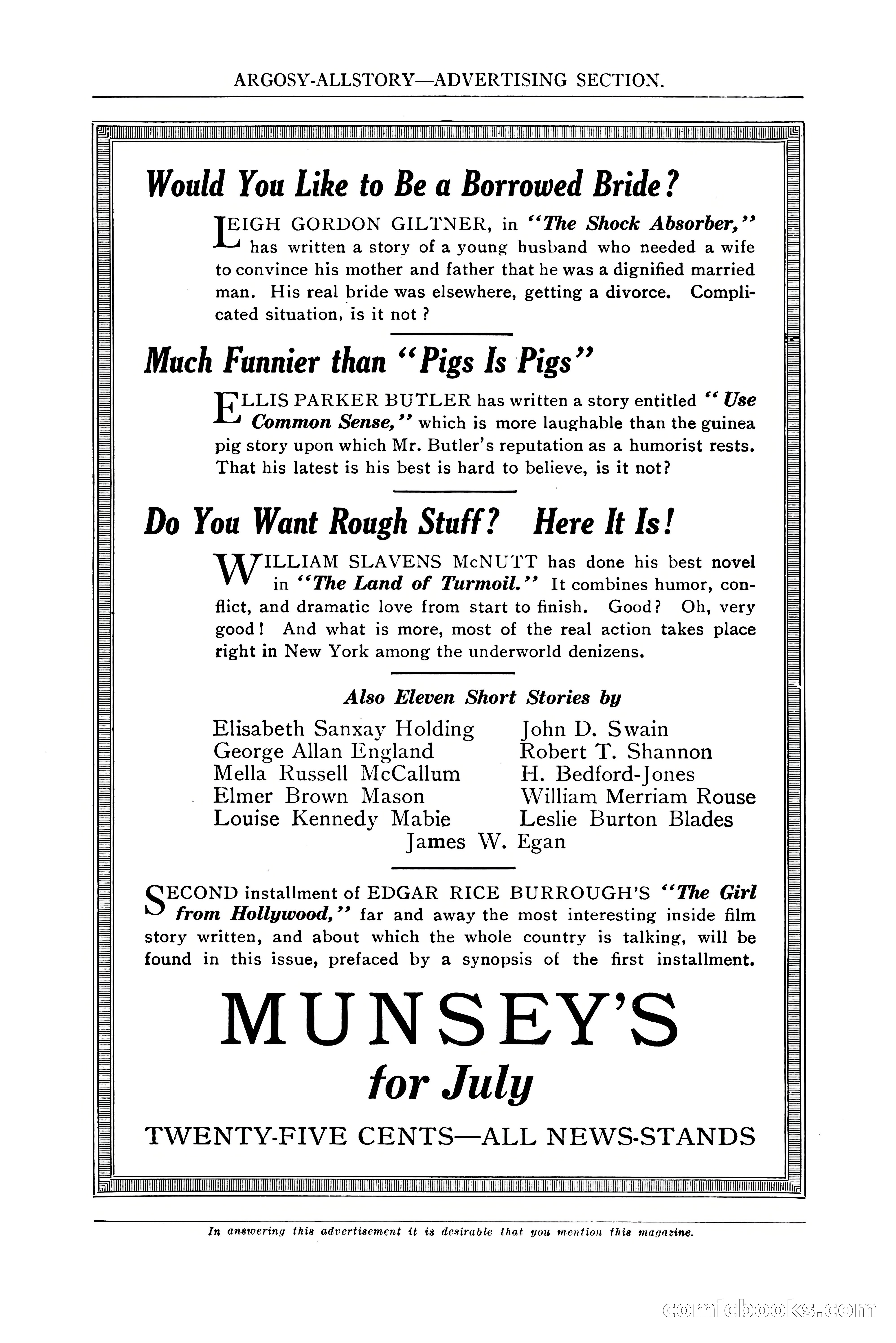 Argosy All-Story Weekly, July 8, 1922 — page 172 of 176
