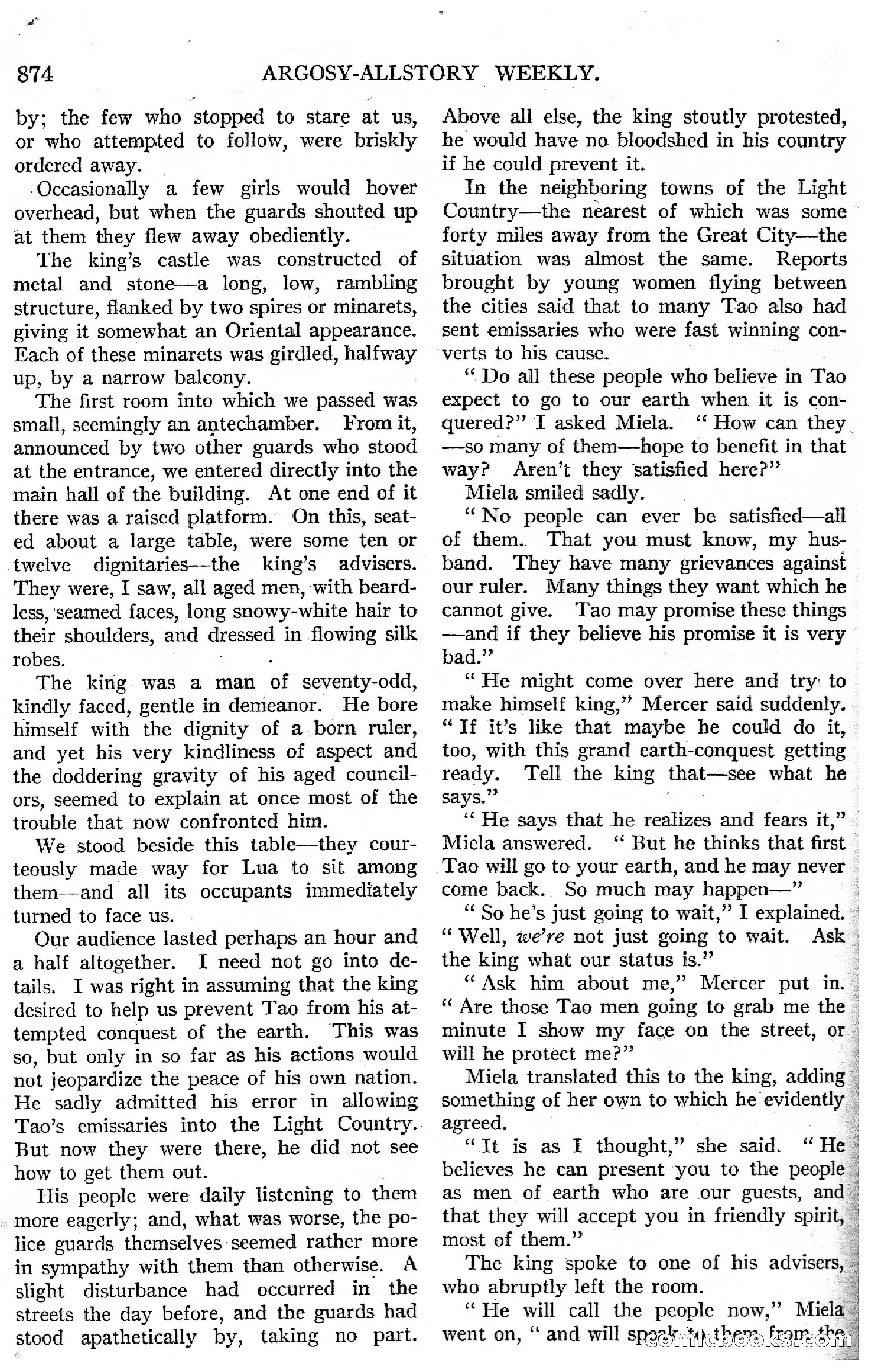 Argosy All-Story Weekly, November 4, 1922 — page 84 of 187