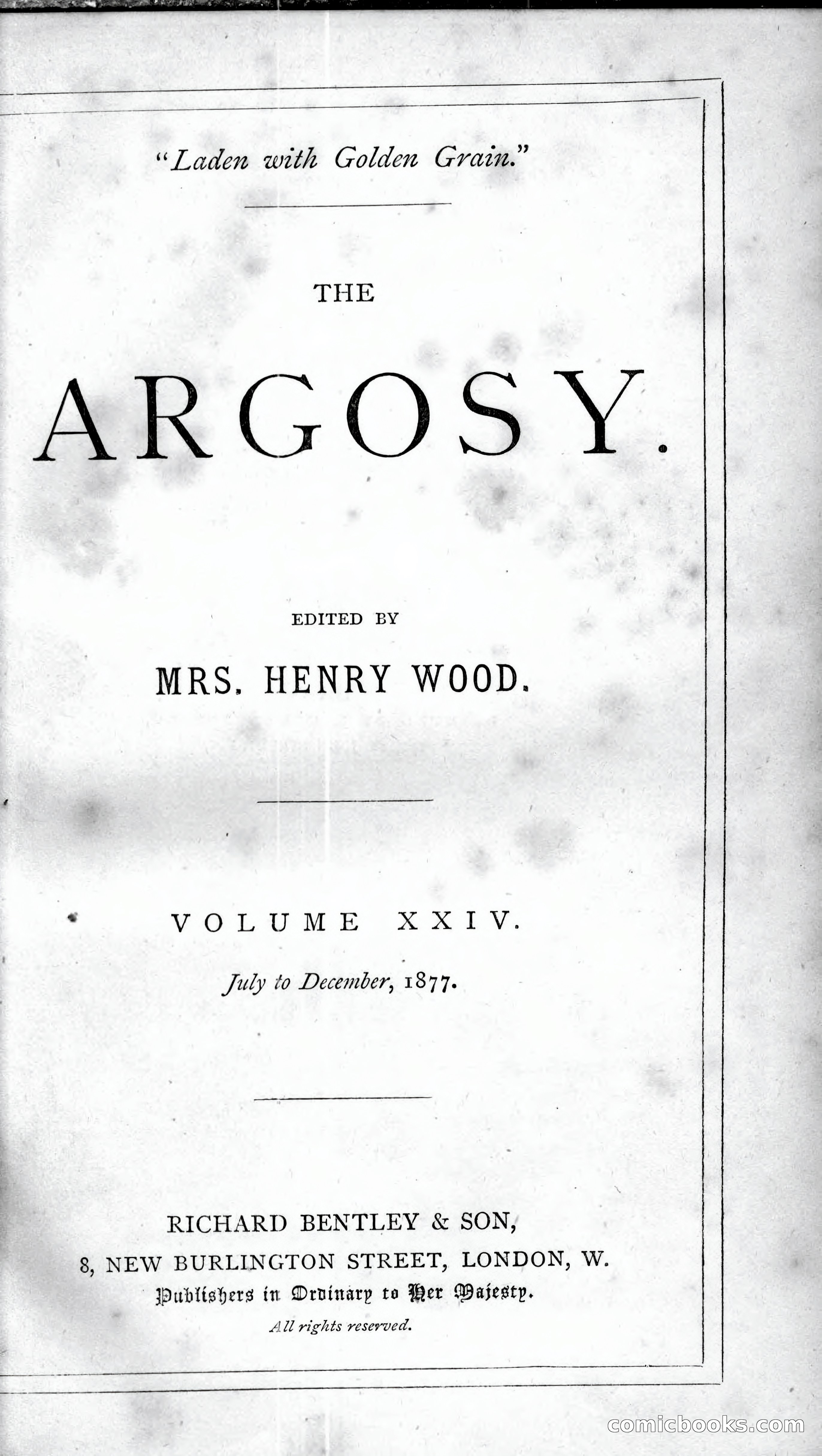 The Argosy, Volume XXIV — page 1 of 84