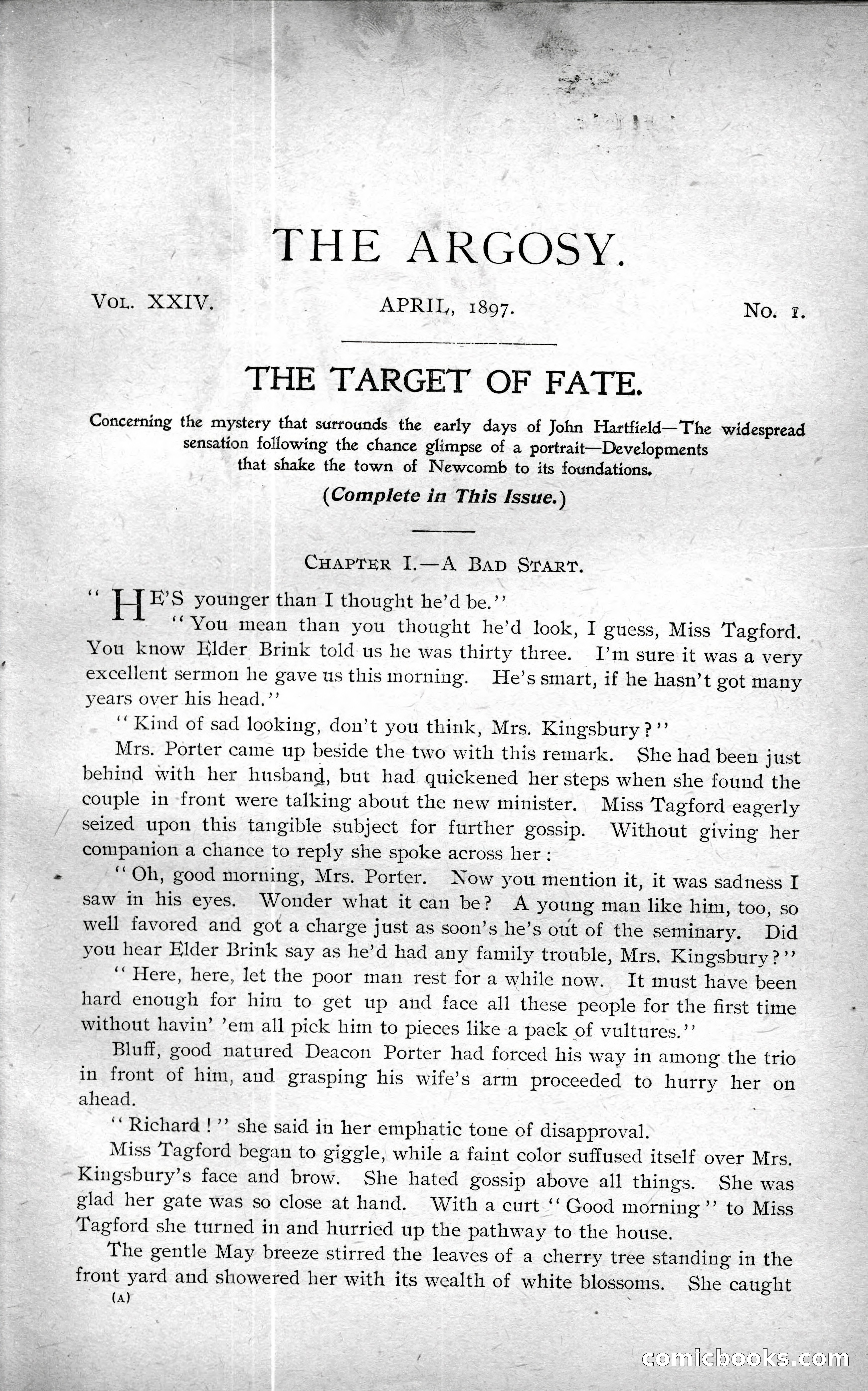 The Argosy, Vol. XXIV, No. 1 — page 1 of 192