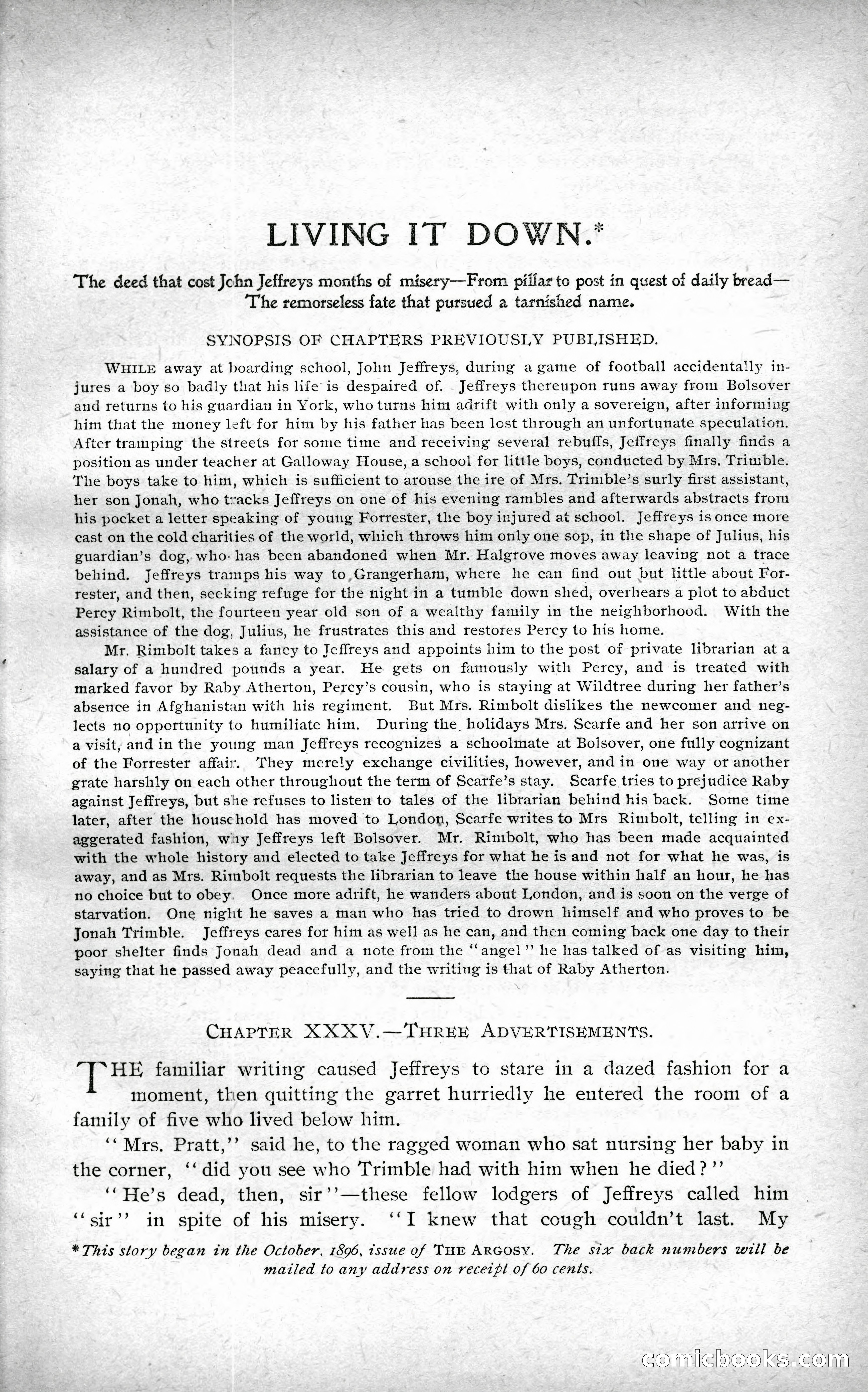 The Argosy, Vol. XXIV, No. 1 — page 165 of 192