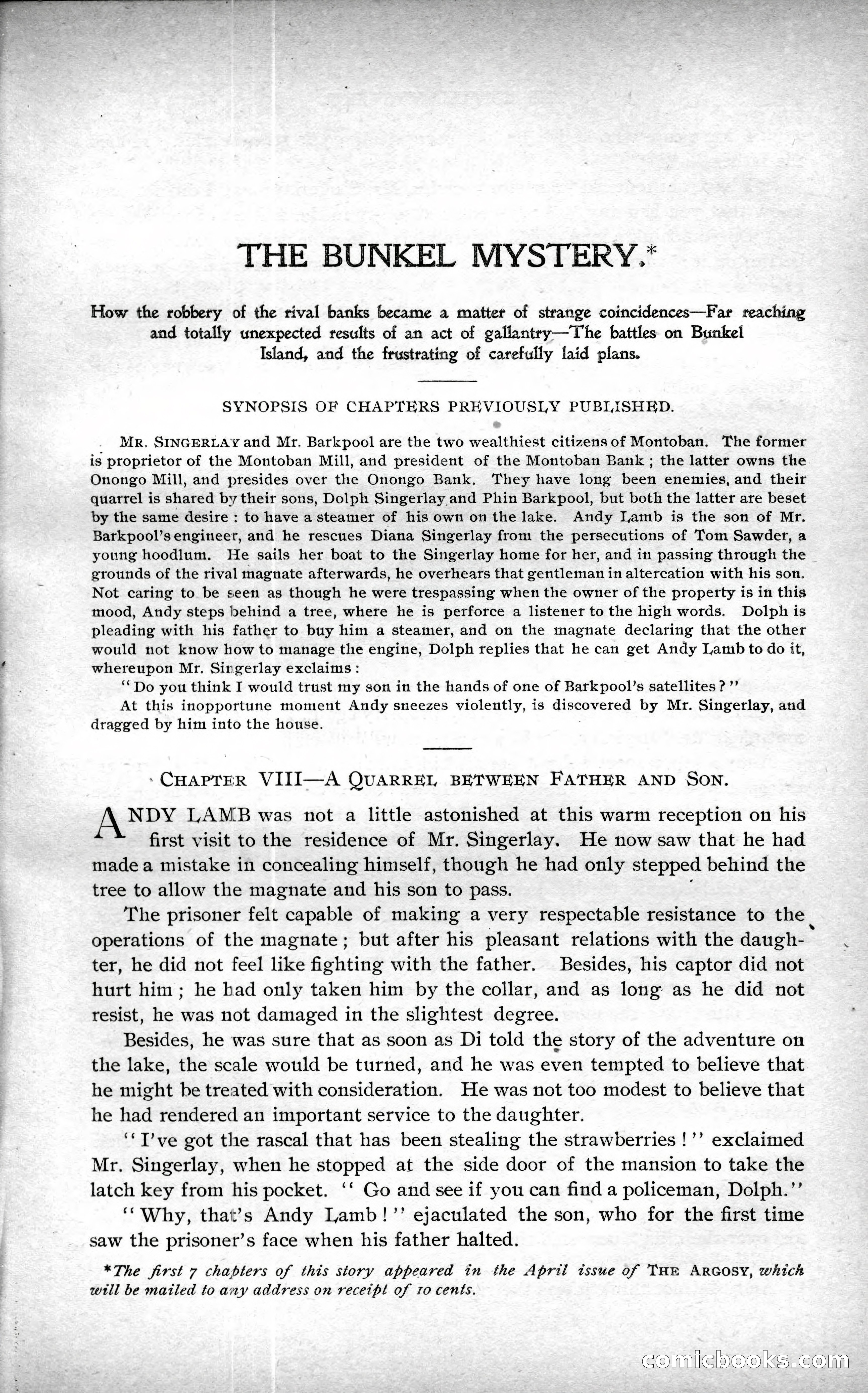 The Argosy, Vol. XXIV No. 2 — page 109 of 192