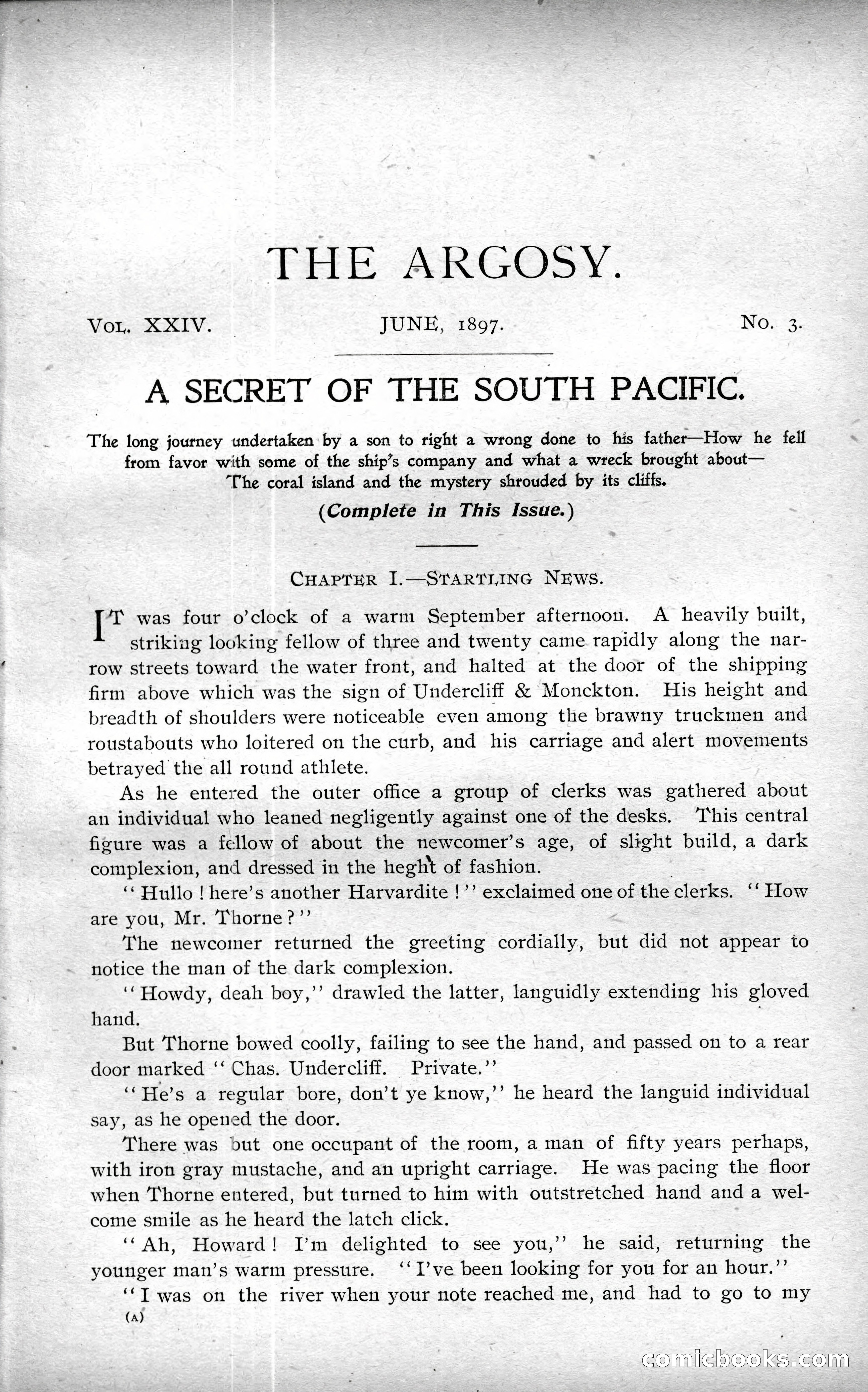 The Argosy, Vol. XXIV, No. 3 — page 1 of 200