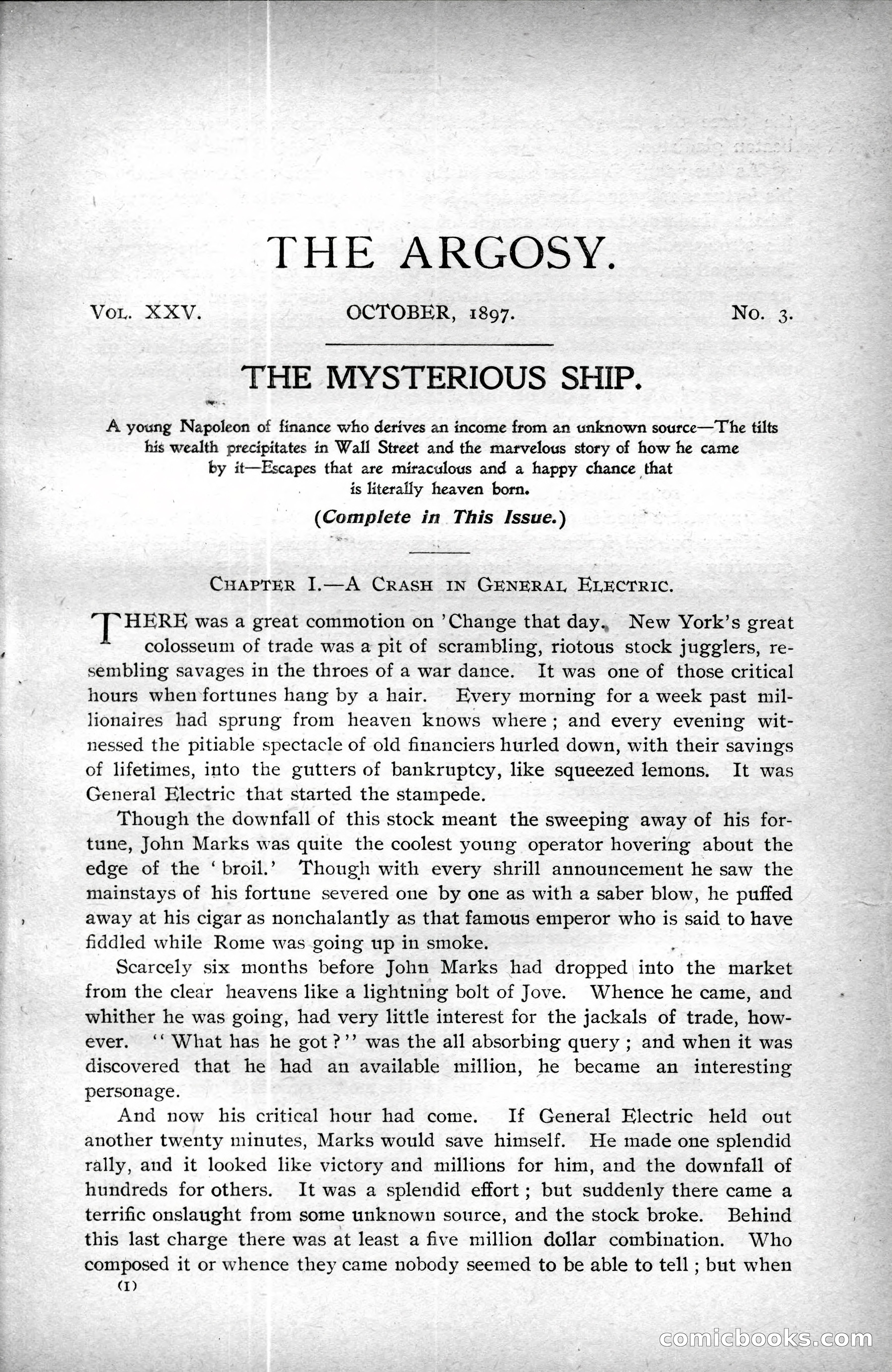 The Argosy, Vol. XXV, No. 3 — page 1 of 192