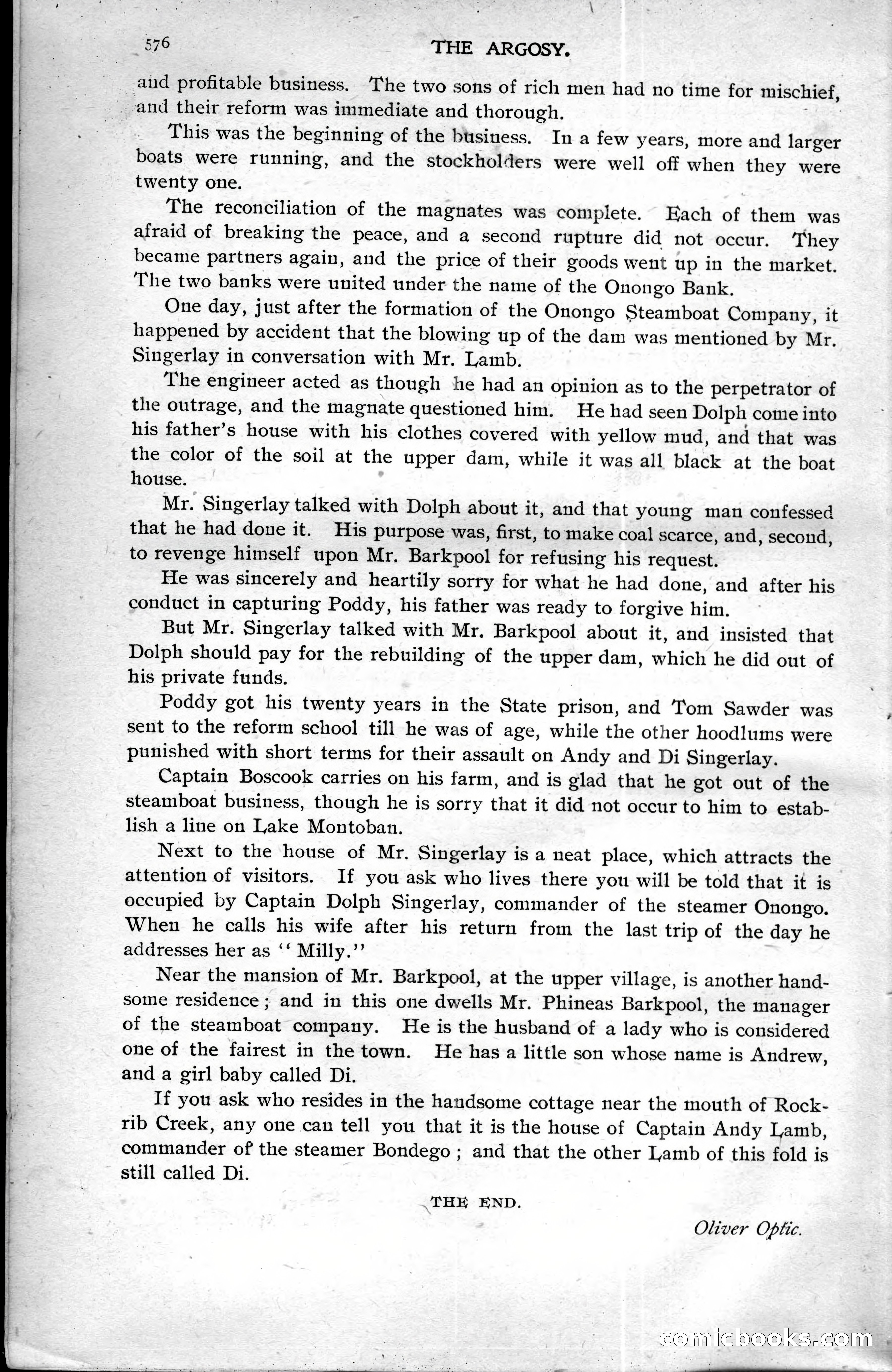 The Argosy, Vol. XXV, No. 3 — page 192 of 192