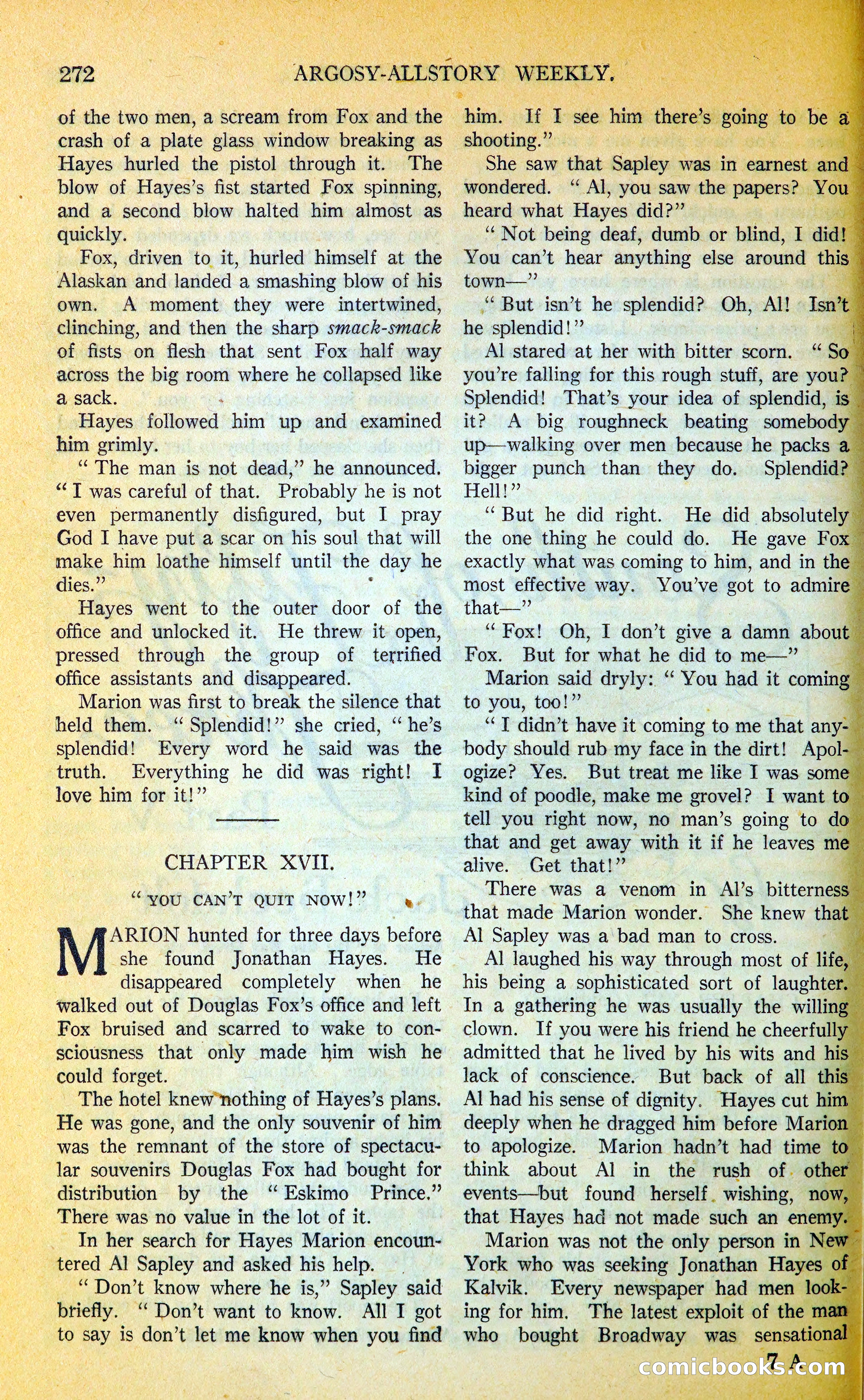 Argosy All-Story Weekly — page 305 of 400