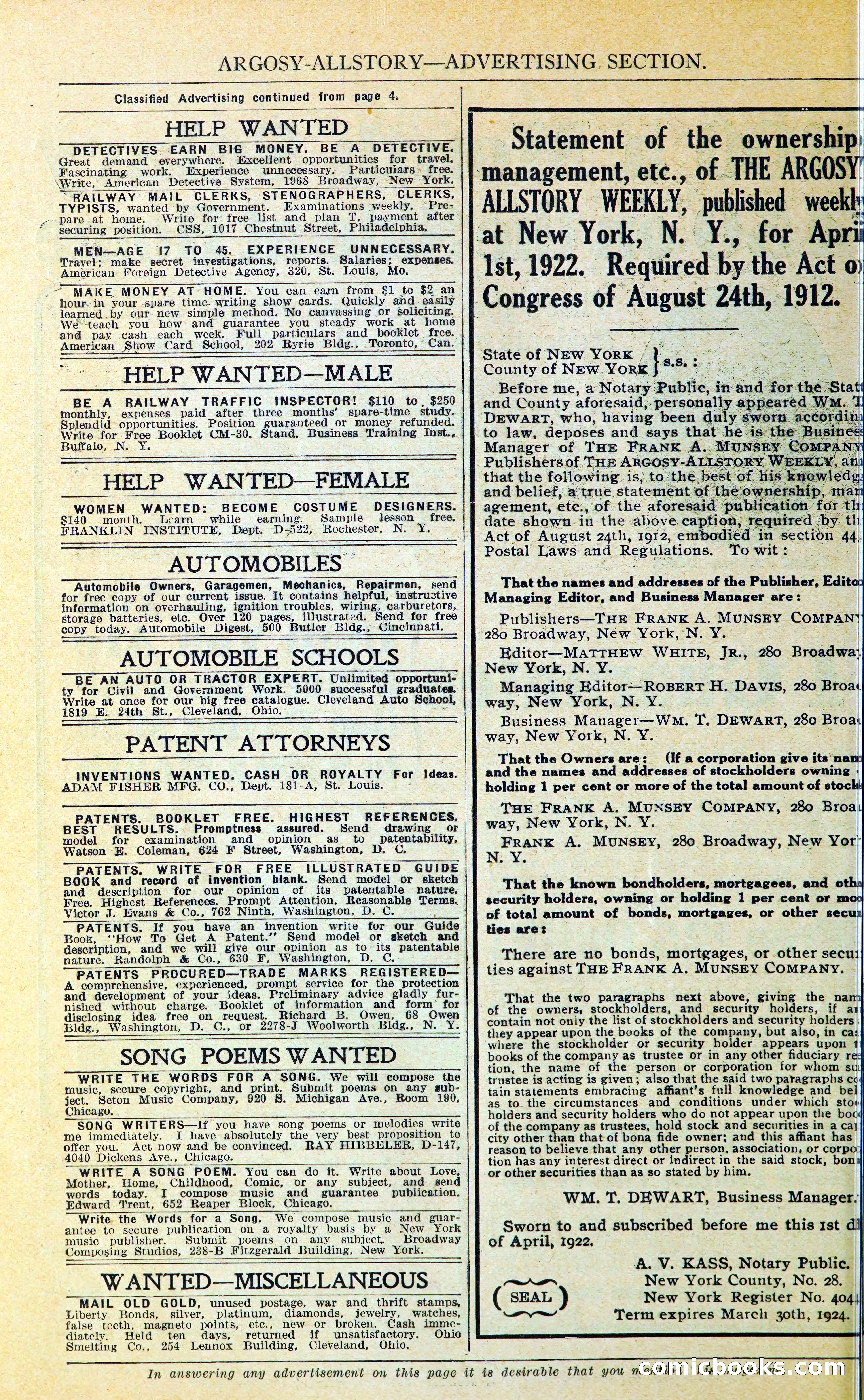 Argosy All-Story Weekly — page 363 of 400